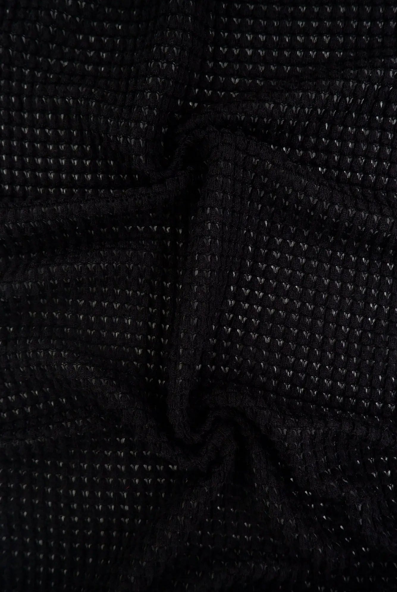 KNT4190 BLACK ACTIVEWEAR BOTTOMS CAMI DRESS KNIT LOUNGEWEAR NO-PRINT POLYESTER RAYON SOLID SPANDEX STRETCH SWEATER TOPS TUNICS WAFFLE