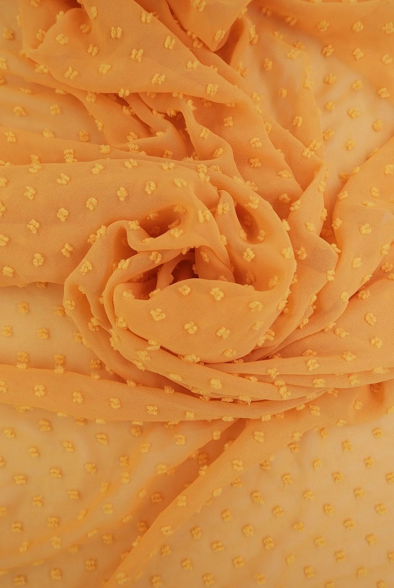 HIMLT-3132 YELLOW AMBER BLOUSE CHIFFON DOT DRESS HI-MULTI NON STRETCH POLYESTER SKIRTS SOLID SWISS TOPS WOVEN YELLOW