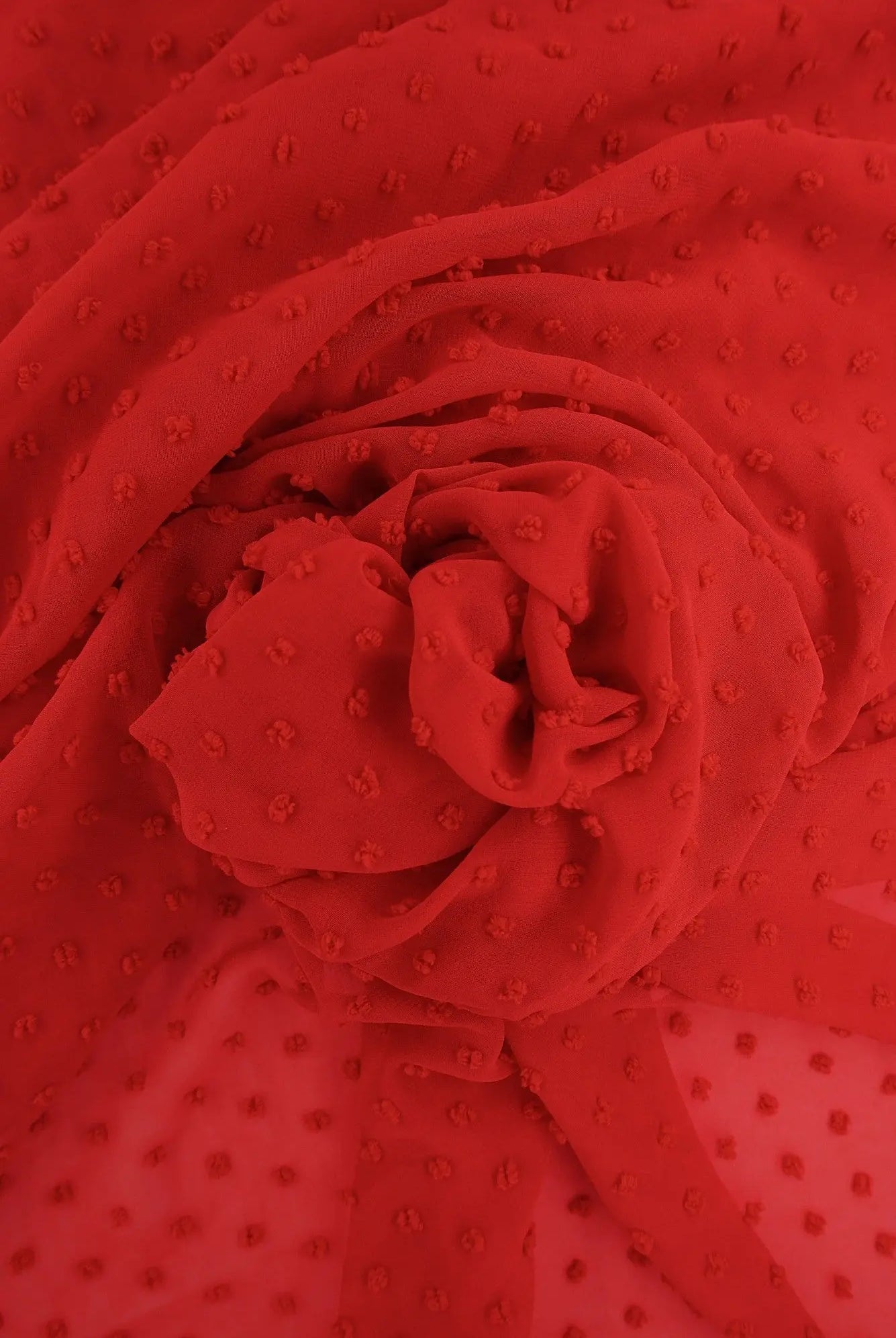 HIMLT-3132 RED BLOUSE CHIFFON DOT DRESS HI-MULTI NON STRETCH POLYESTER RED SKIRTS SOLID SWISS TOPS WOVEN