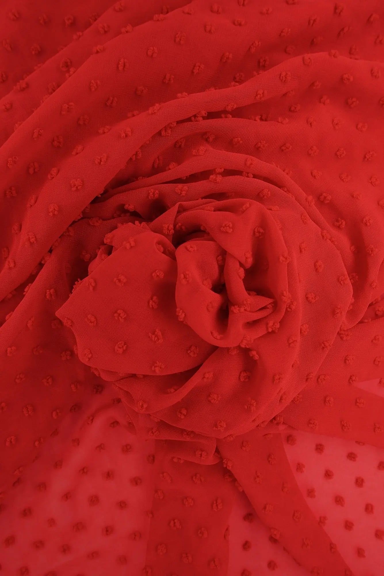 HIMLT-3132 RED BLOUSE CHIFFON DOT DRESS HI-MULTI NON STRETCH POLYESTER RED SKIRTS SOLID SWISS TOPS WOVEN