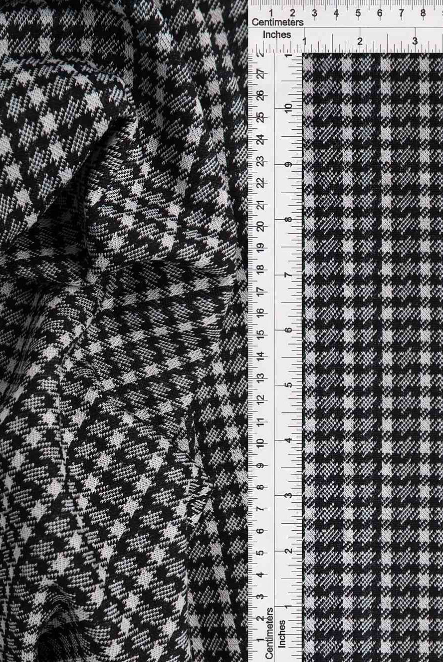 KNT4210 BLACK/HUNTER DOUBLE KNIT DRESS JACQUARD OUTERWEAR PANTS PLAID POLYESTER RAYON SKIRTS SOLID-B SPANDEX STRETCH TUNICS YARN DYED