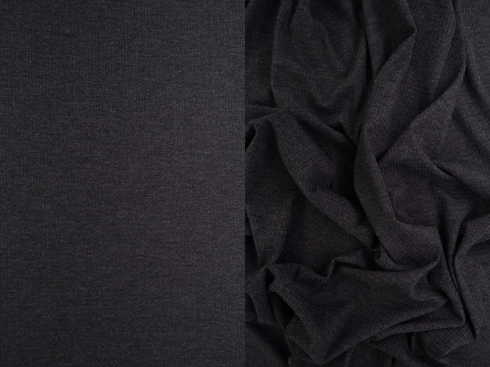 KNT3359-2TONE CHARCOAL GREY BIKER SHORTS BODYSUIT BOTTOMS CAMI DRESS GREY KNIT LOUNGEWEAR NO-PRINT POINTELLE POLYESTER RAYON RIBBED SKIRTS SOLID SPANDEX STRETCH T-SHIRT TOPS TUNICS YARN DYED