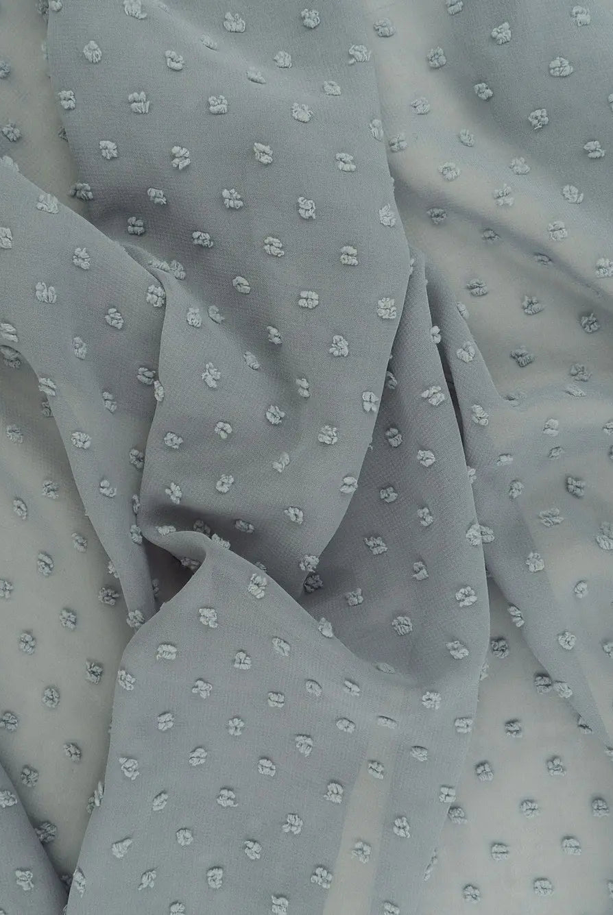 HIMLT-3132 BLUE VINTAGE BLOUSE BLUE CHIFFON DOT DRESS HI-MULTI NON STRETCH POLYESTER SKIRTS SOLID SWISS TOPS WOVEN