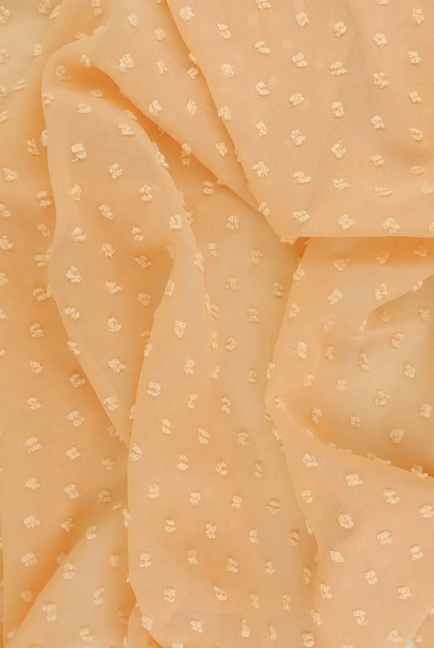 HIMLT-3132 SAND BLOUSE CHIFFON CREAM DOT DRESS HI-MULTI IVORY NON STRETCH POLYESTER SKIRTS SOLID SWISS TOPS WOVEN