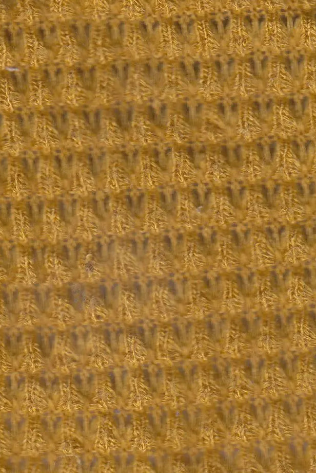 KNT4190 MUSTARD ACTIVEWEAR BOTTOMS CAMI DRESS KNIT LOUNGEWEAR NO-PRINT POLYESTER RAYON SOLID SPANDEX STRETCH SWEATER TOPS TUNICS WAFFLE