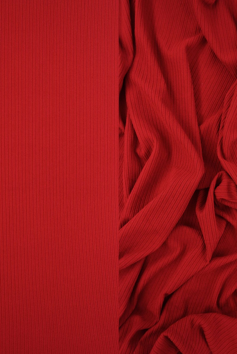 KNT4151 RED BODYSUIT BOTTOMS CAMI DRESS KNIT NO-PRINT POLYESTER RED RIB 4X2 SOLID-B SPANDEX STRETCH TOPS YUMMY