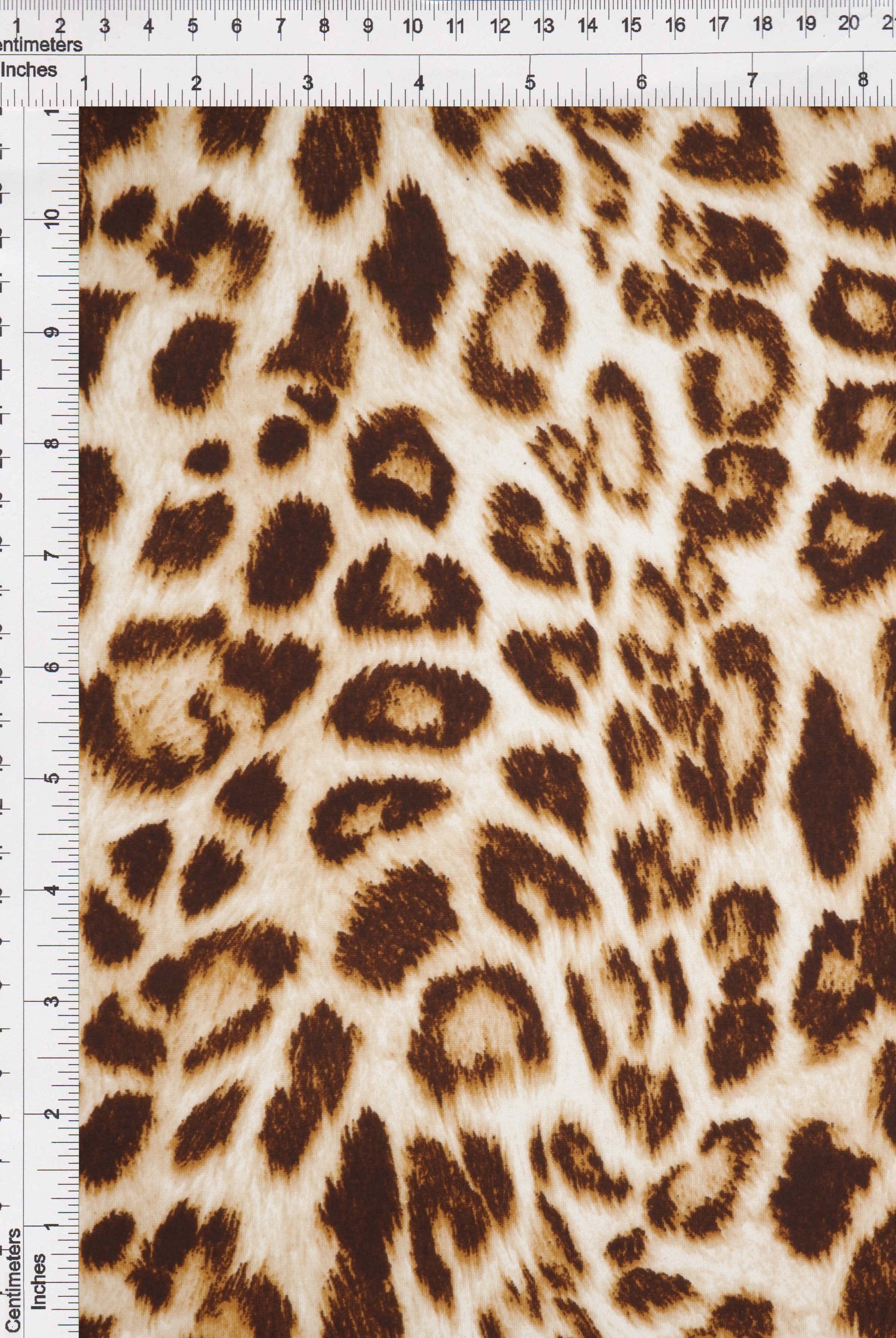 DTY Brushed Animal Print Stretch Knit Fabric - KNT2100-SE20352 - Fabric Selection WS