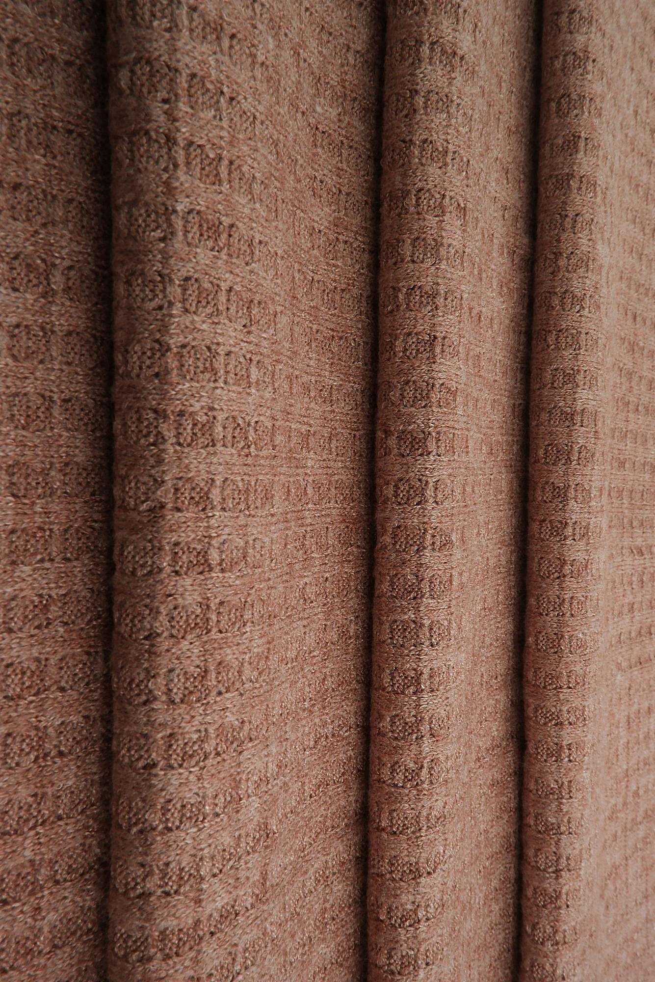 KNT4341 TAUPE BOTTOMS KNIT LOUNGEWEAR MELANGE NO-PRINT NYLON POLYESTER RAYON SOLID SPANDEX STRETCH SWEATER TOPS TUNICS WAFFLE