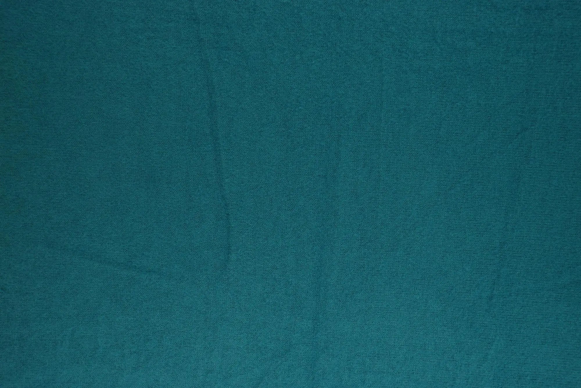 KNT4349 TEAL BLUE DRESS FLEECE KNIT NO-PRINT OUTERWEAR POLYESTER RAYON SOLID SPANDEX STRETCH SWEATER SWEATSHIRT TOPS TUNICS