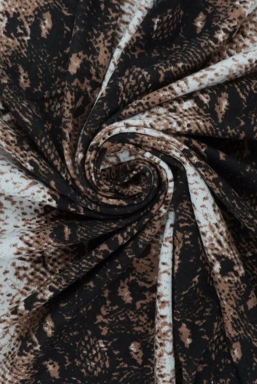 KNT2100-MS91150 MOCHA ANIMAL BIKER SHORTS BLOUSE BODYSUIT BROWN CAMI DRESS DTY BRUSHED KNIT LOUNGEWEAR PANTS POLYESTER PRINT SKIRTS SNAKE SPANDEX STRETCH T-SHIRT TOPS TUNICS