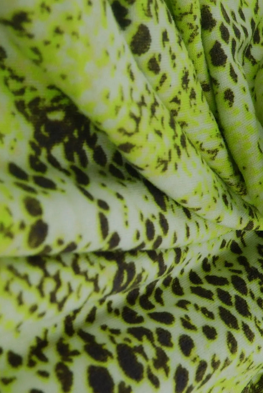 KNT2100-MS00517 LIME NEON BIKER SHORTS BLOUSE BODYSUIT CAMI DRESS DTY BRUSHED GREEN KNIT LOUNGEWEAR PANTS POLYESTER PRINT SKIRTS SNAKE SPANDEX STRETCH T-SHIRT TOPS TUNICS