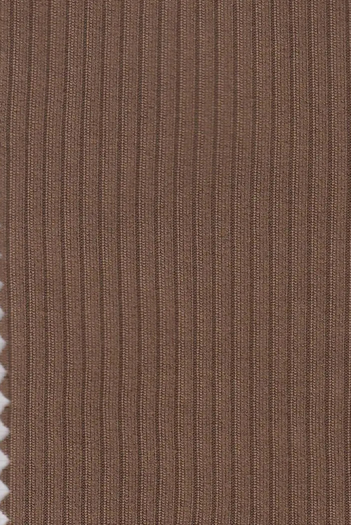 KNT4151 BROWN COCO BODYSUIT BROWN DRESS KNIT LOUNGEWEAR NO-PRINT POLYESTER RIB 4X2 SKIRTS SOLID-B SPANDEX STRETCH TOPS YUMMY