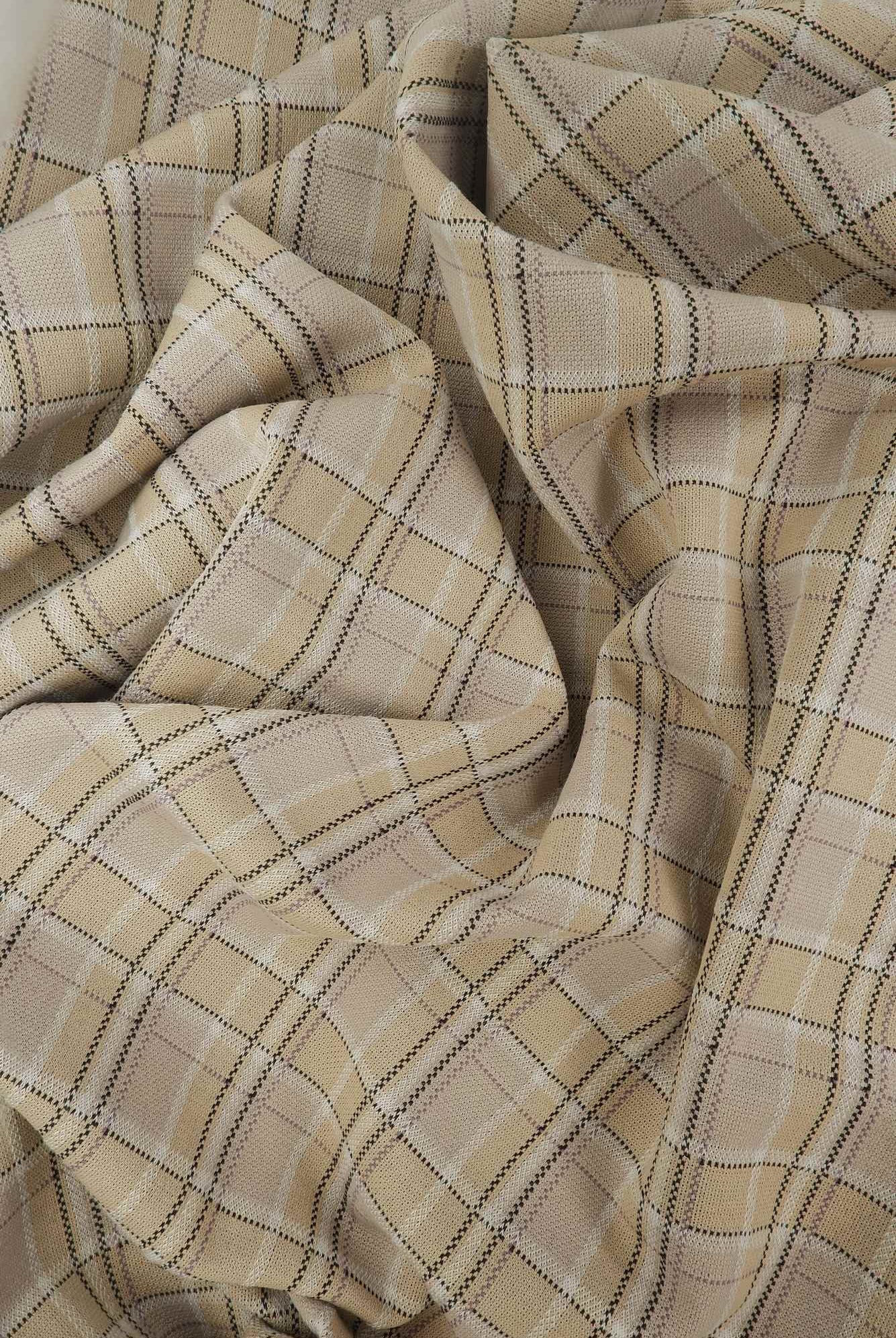 KNT4407 TAUPE BOTTOMS CAMI DOUBLE KNIT JACQUARD OUTERWEAR PANTS PLAID POLYESTER RAYON SKIRTS SOLID-B SPANDEX STRETCH TOPS TUNICS YARN DYED