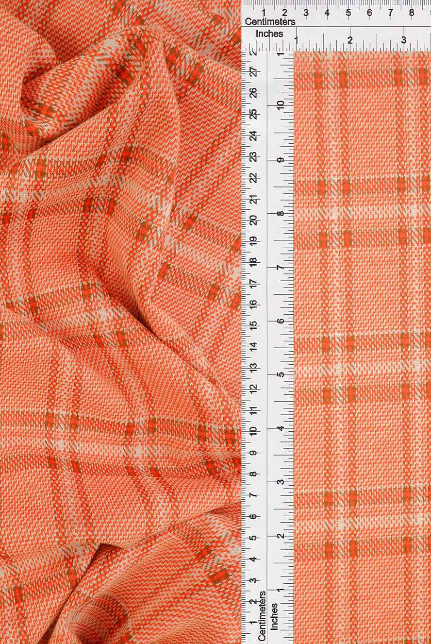 KNT4411 ORANGE BODYSUIT BOTTOMS DRESS KNIT NO-PRINT OUTERWEAR PANTS PLAID RAYON SKIRTS SOLID SPANDEX STRETCH TOPS TUNICS YARN DYED