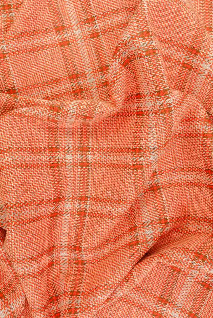 KNT4411 ORANGE BODYSUIT BOTTOMS DRESS KNIT NO-PRINT OUTERWEAR PANTS PLAID RAYON SKIRTS SOLID SPANDEX STRETCH TOPS TUNICS YARN DYED
