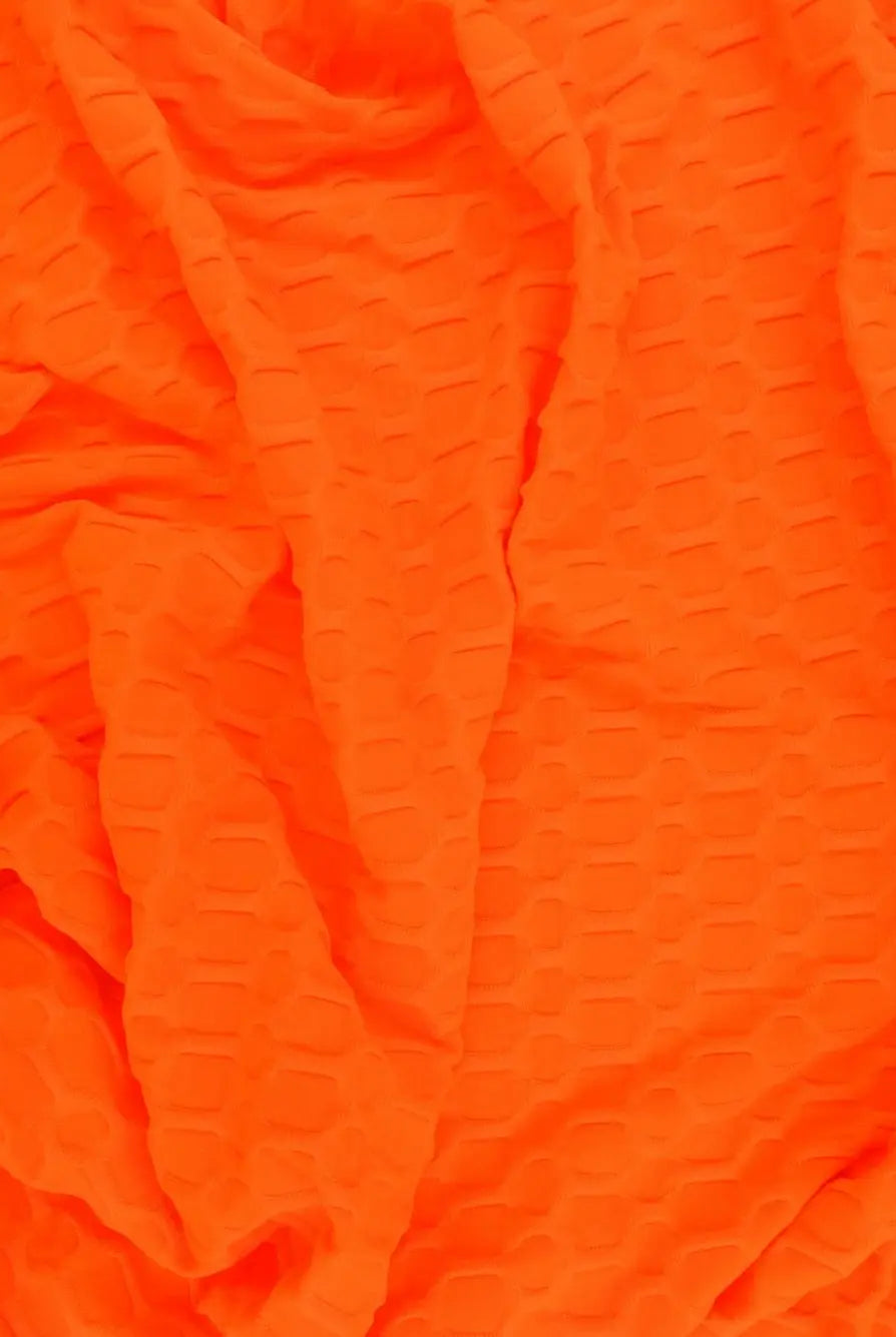 KNT4360 N.ORANGE ACTIVEWEAR BIKER SHORTS BODYSUIT BOTTOMS DRESS KNIT LOUNGEWEAR NO-PRINT PANTS POLYESTER SKIRTS SOLID SPANDEX STRETCH TOPS TUNICS