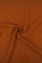 HIMLT-4220 RUST VINTAGE BLOUSE BODYSUIT BOTTOMS CAMI DRESS HI-MULTI NO-PRINT NON STRETCH PANTS POLYESTER SKIRTS SOLID SWISS DOT TOPS WOVEN