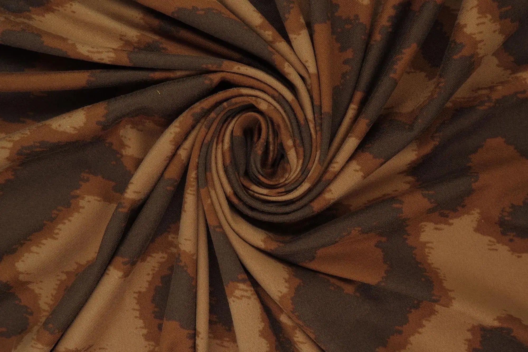 KNT2100-SE90343 RUST ANIMAL BLOUSE BOTTOMS CAMI DRESS DTY BRUSHED KNIT LOUNGEWEAR POLYESTER PRINT RUST SPANDEX STRETCH TOPS