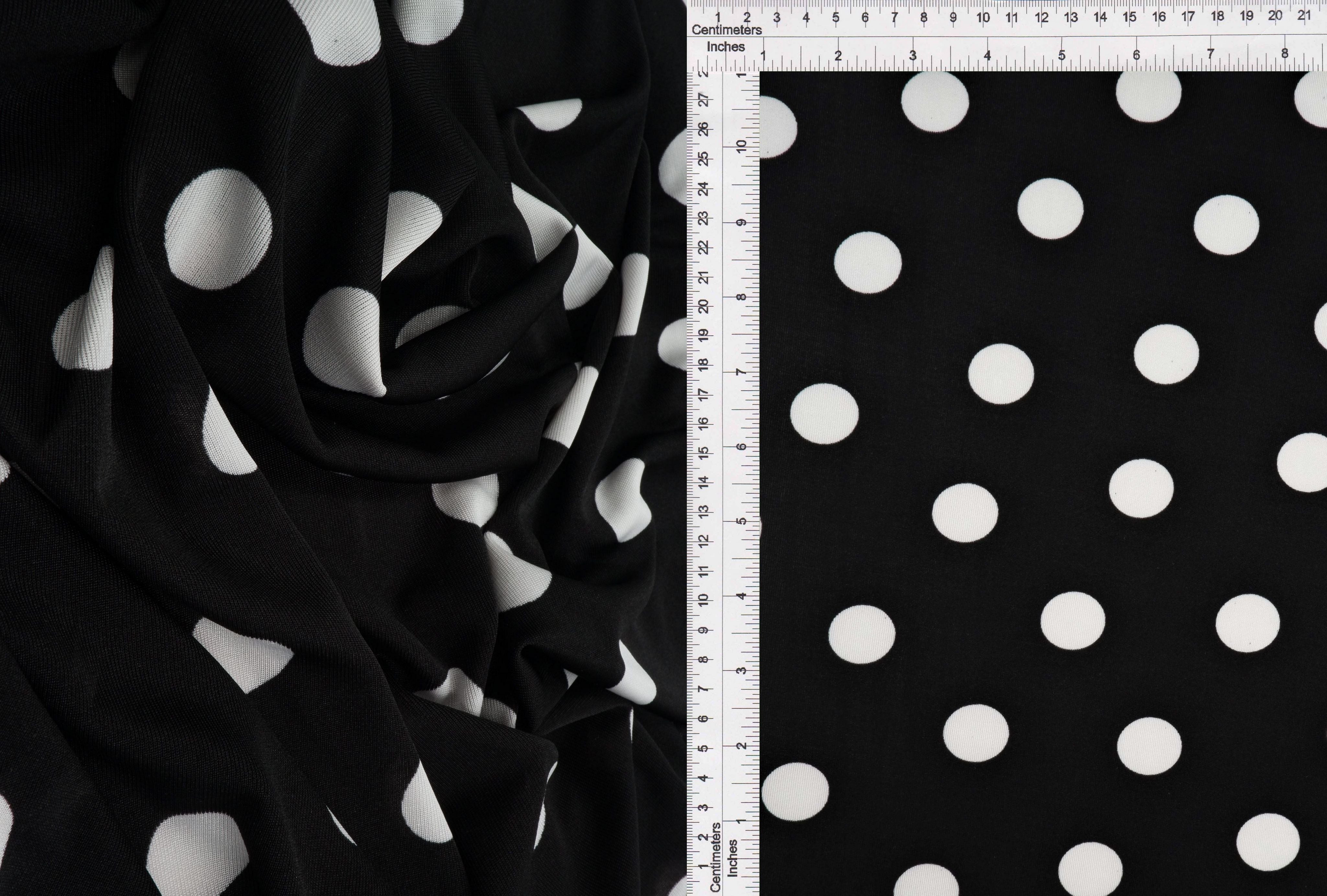 Ribbed Polka Dot Stretch Knit Fabric - KNT3963-DU1960 - Fabric Selection WS
