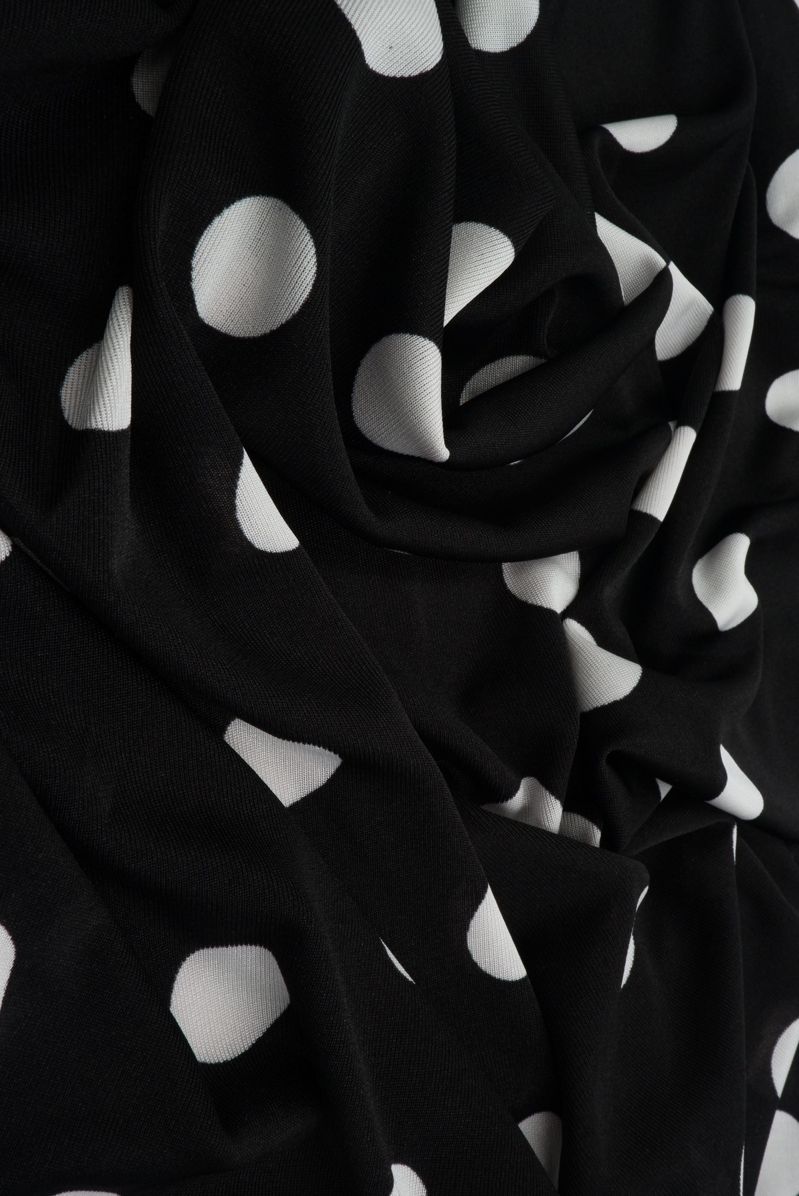 Ribbed Polka Dot Stretch Knit Fabric - KNT3963-DU1960 - Fabric Selection WS