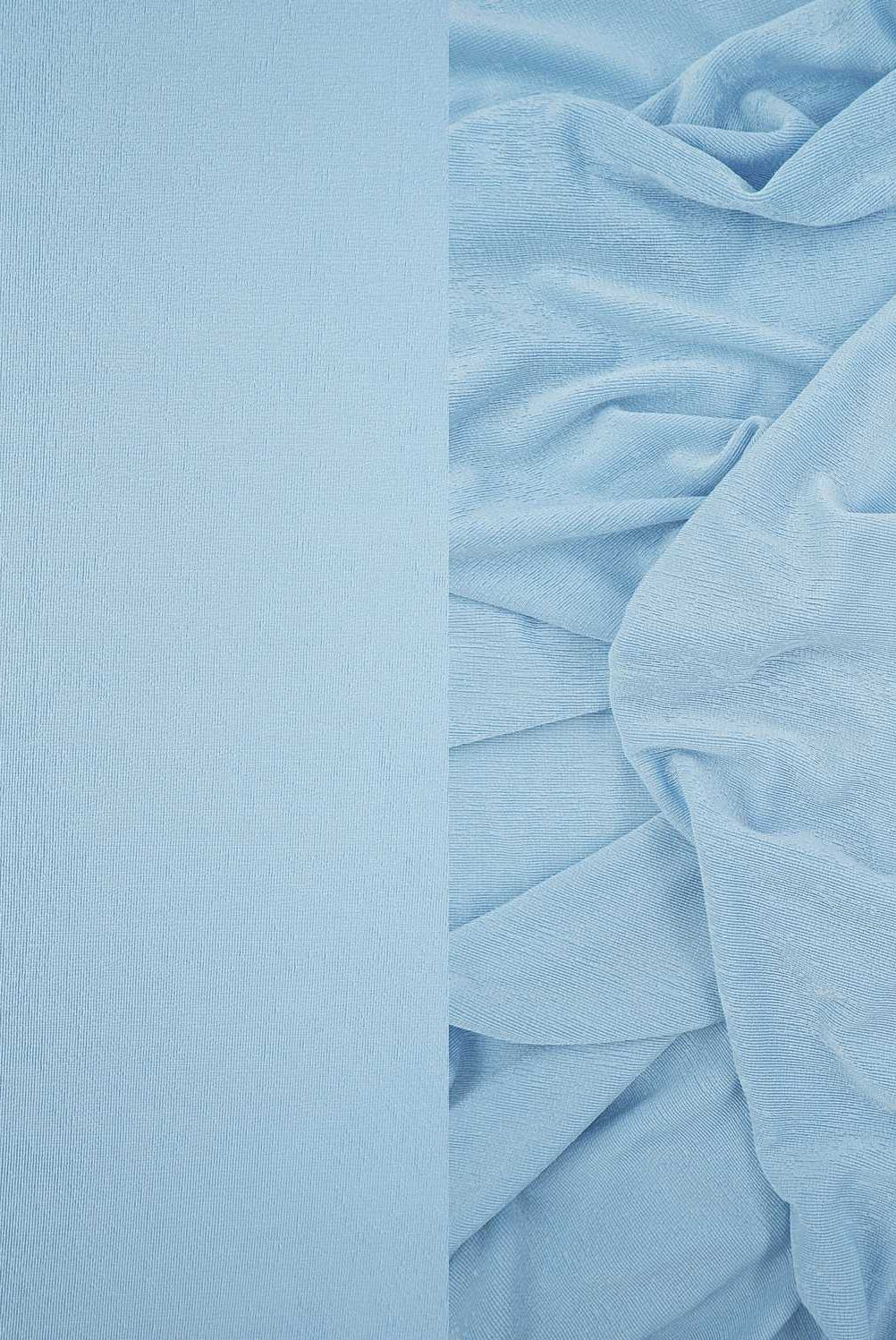 KNT3963 BLUE BABY BLUE BODYSUIT BOTTOMS CAMI DRESS KNIT LOUNGEWEAR NO-PRINT PANTS POLYESTER RIBBED 1X1 SLINKY SOLID SPANDEX STRETCH T-SHIRT TOPS TUNICS