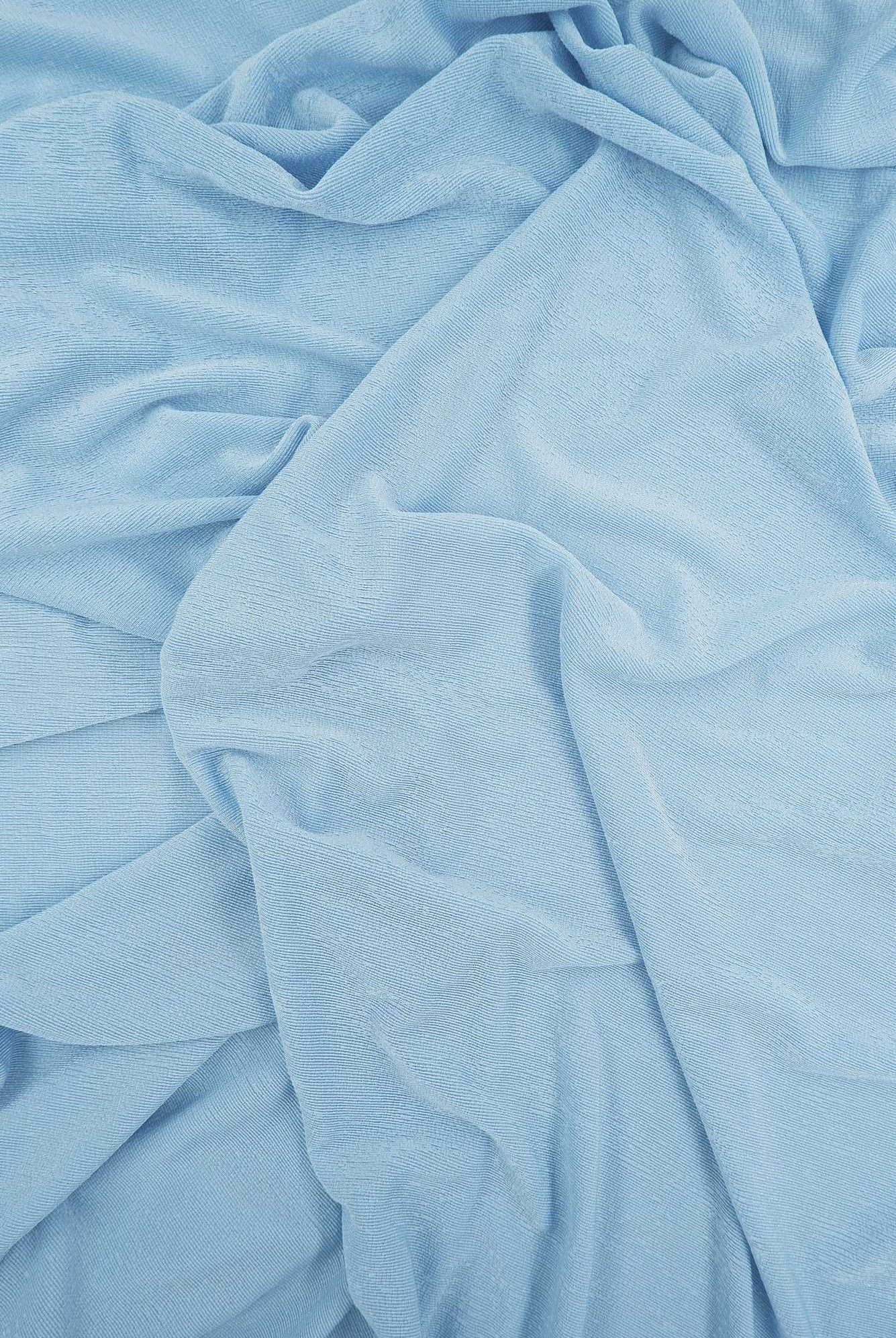 KNT3963 BLUE BABY BLUE BODYSUIT BOTTOMS CAMI DRESS KNIT LOUNGEWEAR NO-PRINT PANTS POLYESTER RIBBED 1X1 SLINKY SOLID SPANDEX STRETCH T-SHIRT TOPS TUNICS