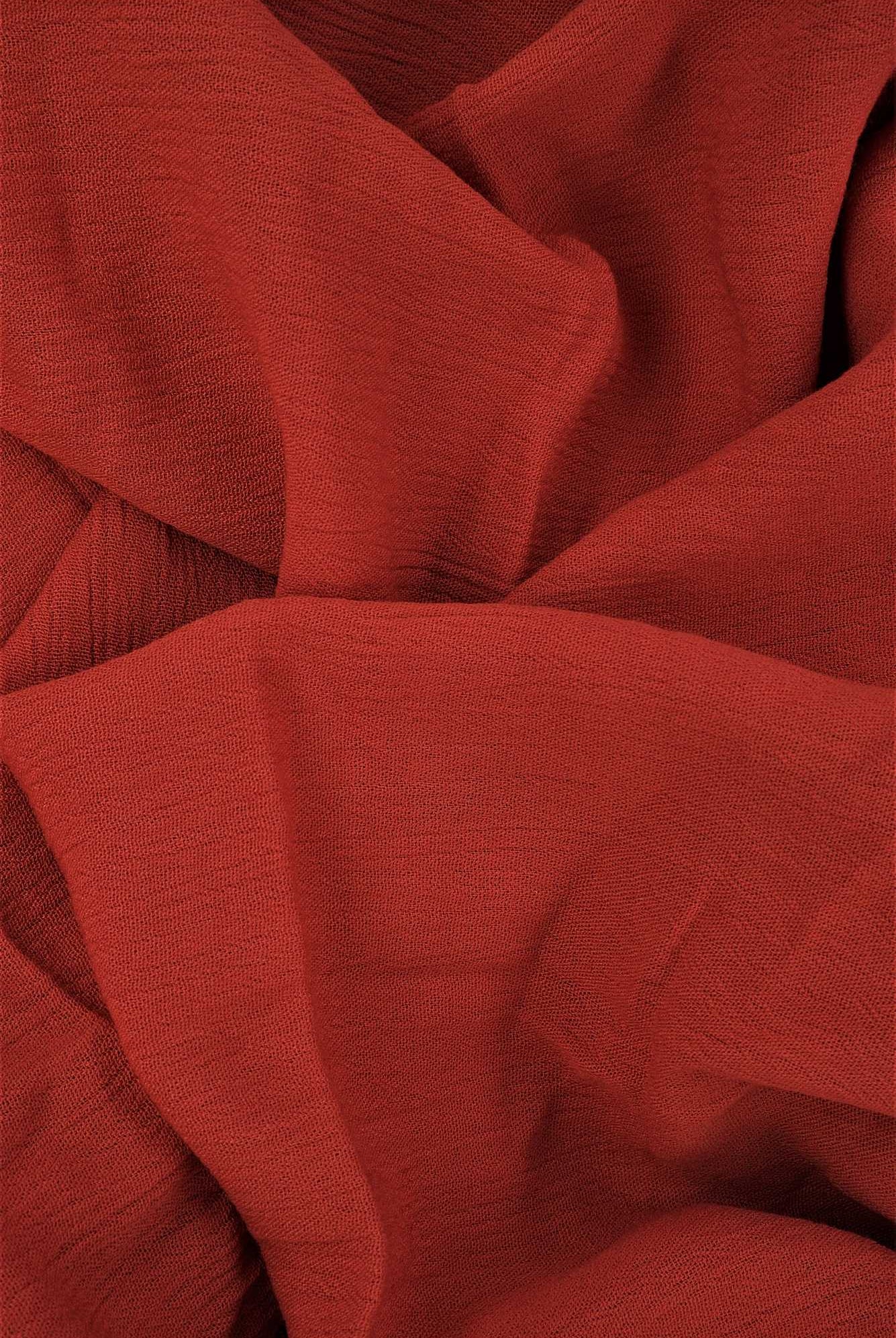 CRP3143 RUST OB BLOUSE BOTTOMS CAMI CREPON DRESS NO-PRINT OUTERWEAR RAYON SKIRTS SOLID T-SHIRT TOPS TUNICS WOVEN