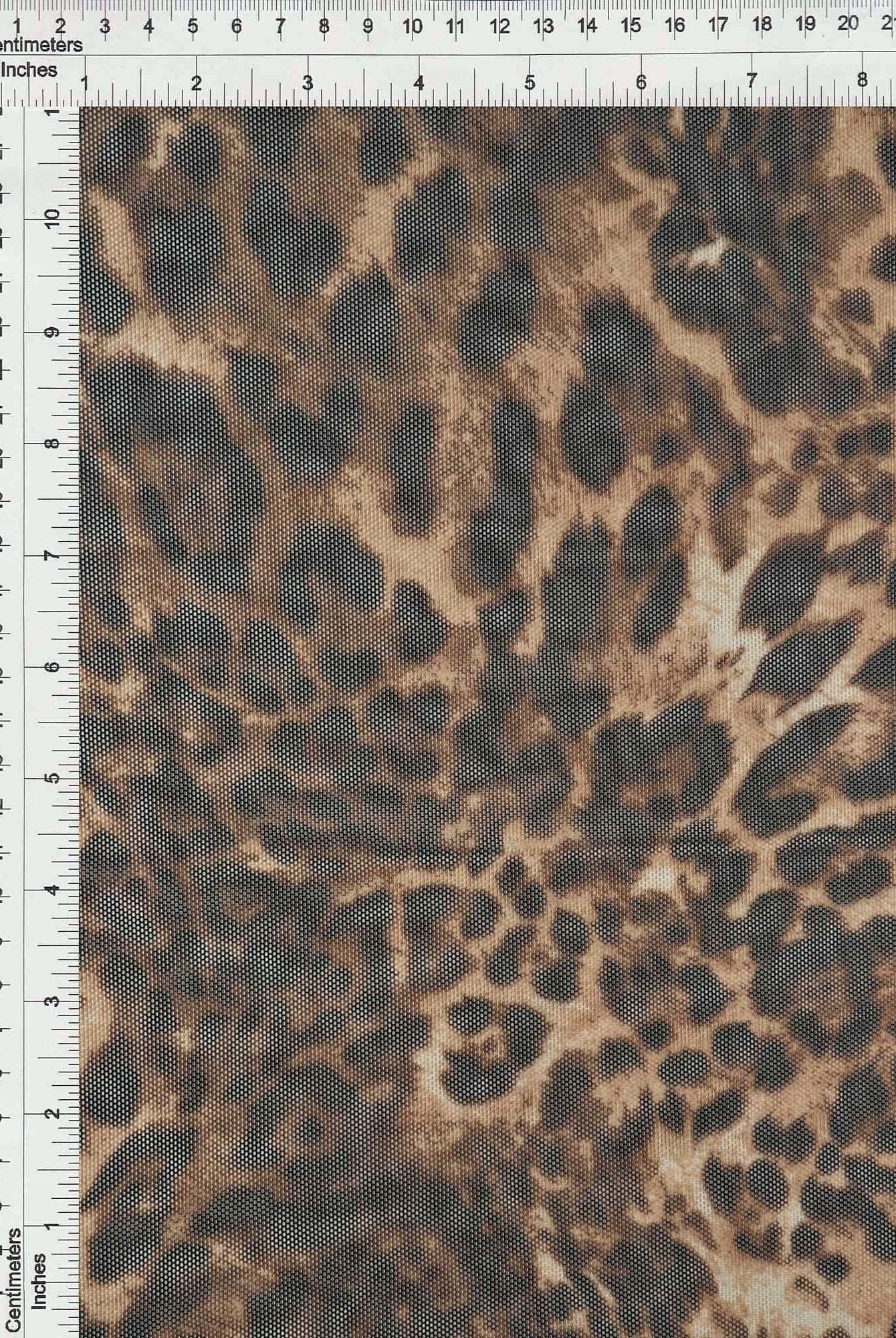 MESH-DU536 MOCHA/BROWN ANIMAL BLOUSE BODYSUIT CAMI FLOCKING LOUNGEWEAR MESH POLYESTER PRINT SPANDEX STRETCH TOPS TUNICS