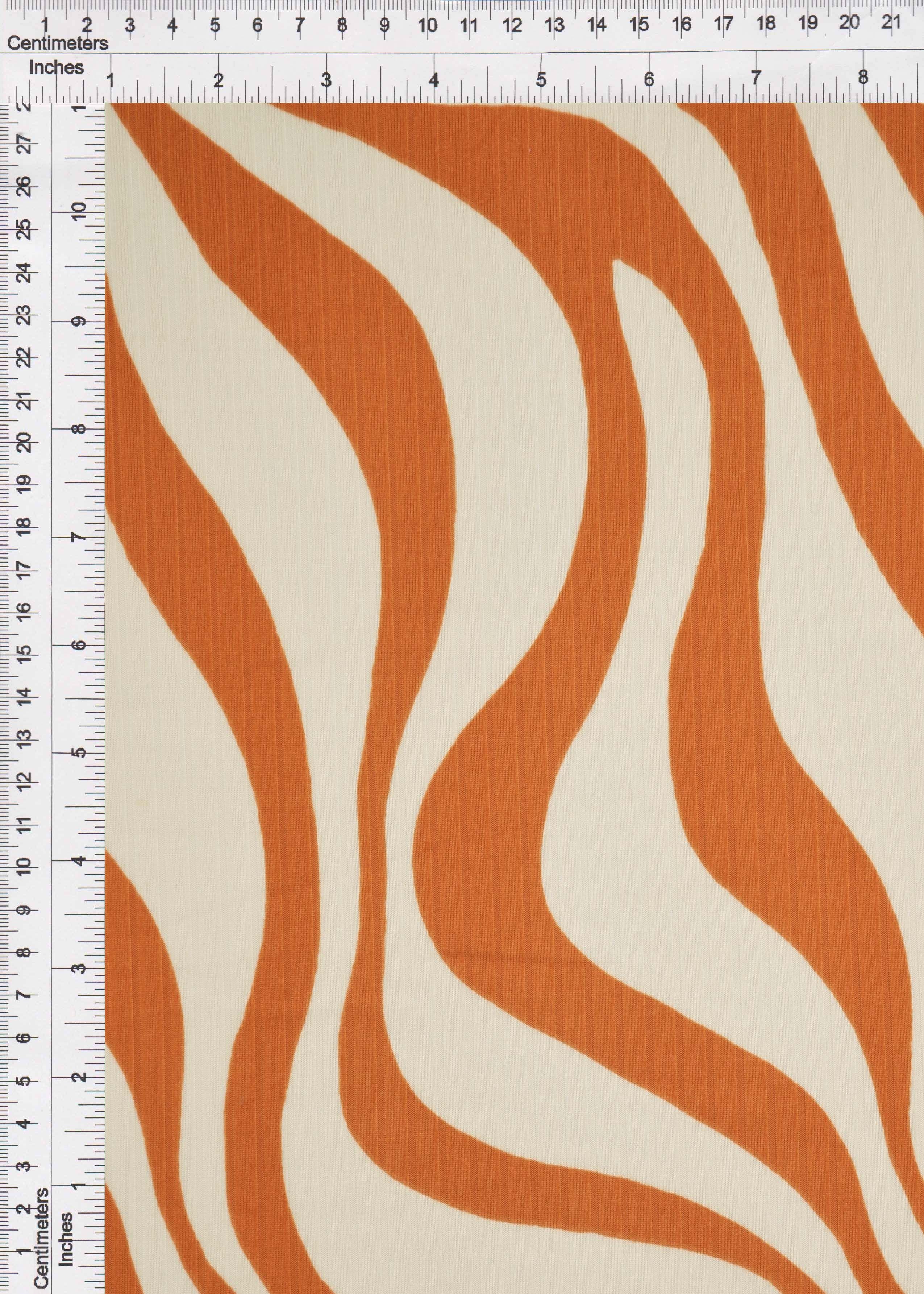 Abstract Zebra Ribbed Knit Fabric - KNT4135-MS10129 - Fabric Selection WS