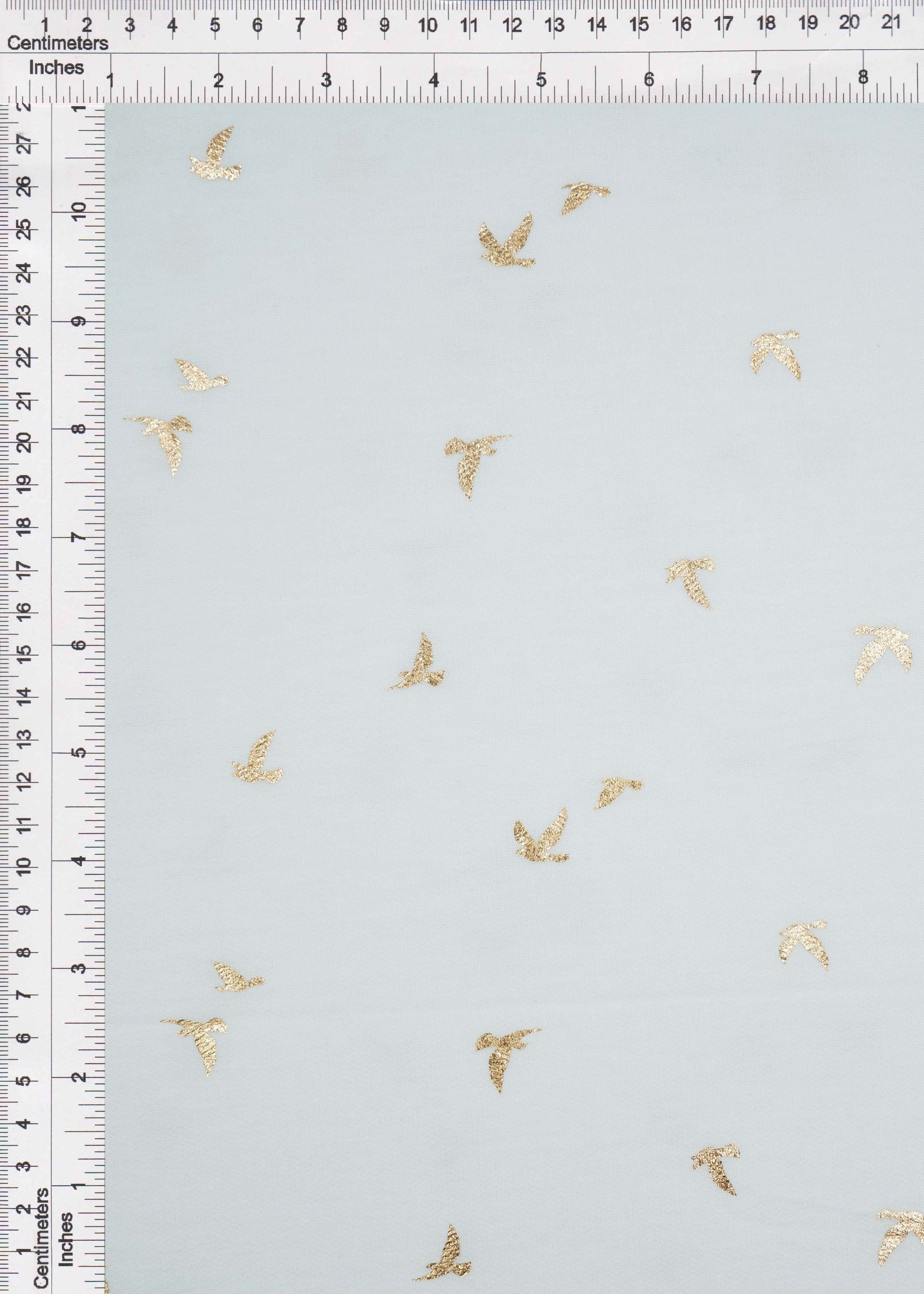 KNT3865-MS10121 IVORY/GOLD FOIL BIRD BODYSUIT BOTTOMS CAMI DRESS FOIL FRENCH TERRY KNIT LOUNGEWEAR PANTS POLYESTER PRINT RAYON SKIRTS SPANDEX STRETCH SWEATER TOPS TUNICS