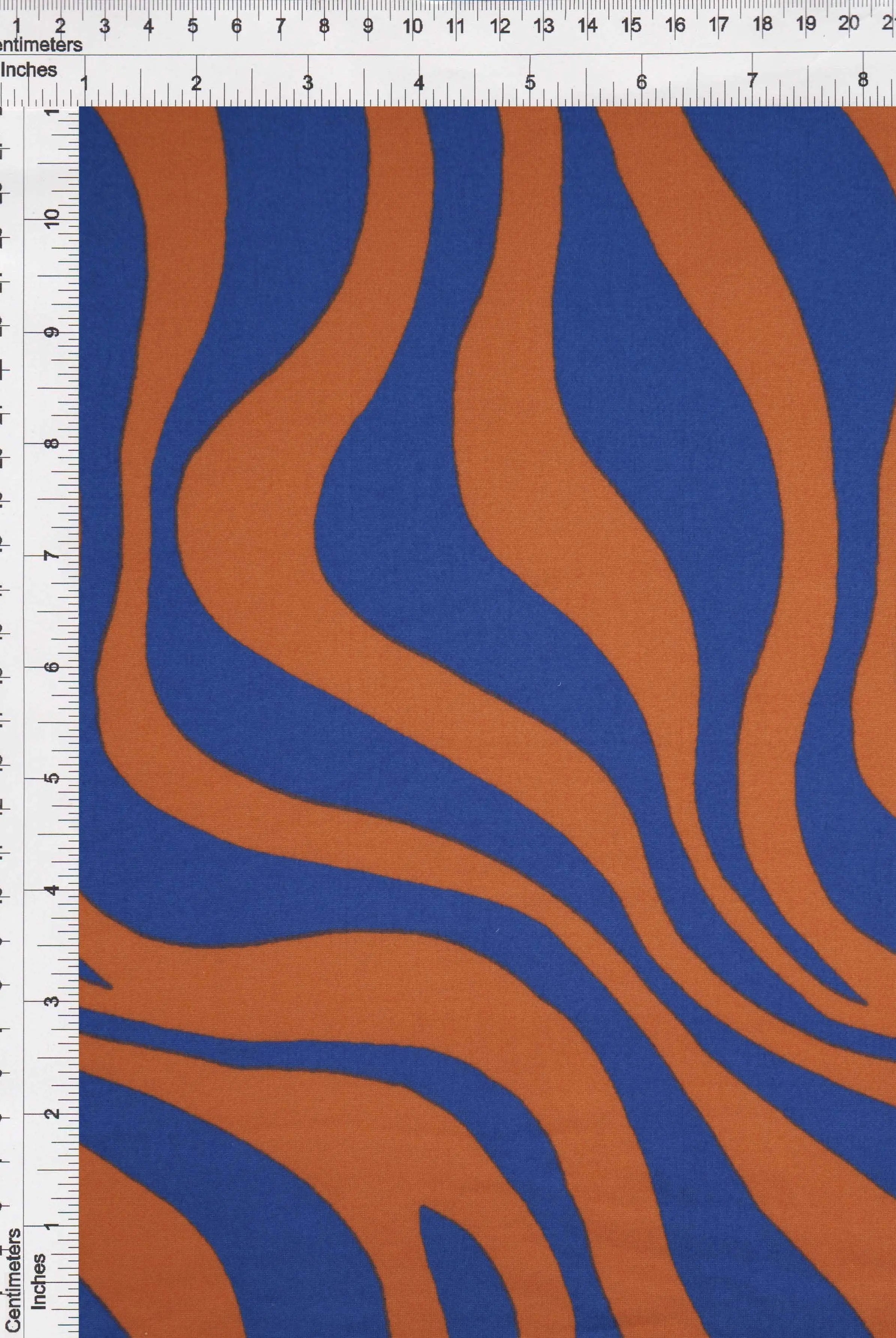 KNT2100-MS10129 ROYAL/RUST ANIMAL BIKER SHORTS BLOUSE BLUE BODYSUIT BOTTOMS CAMI DRESS DTY BRUSHED KNIT LOUNGEWEAR PANTS POLYESTER PRINT RUST SKIRTS SPANDEX STRETCH T-SHIRT TOPS TUNICS ZEBRA