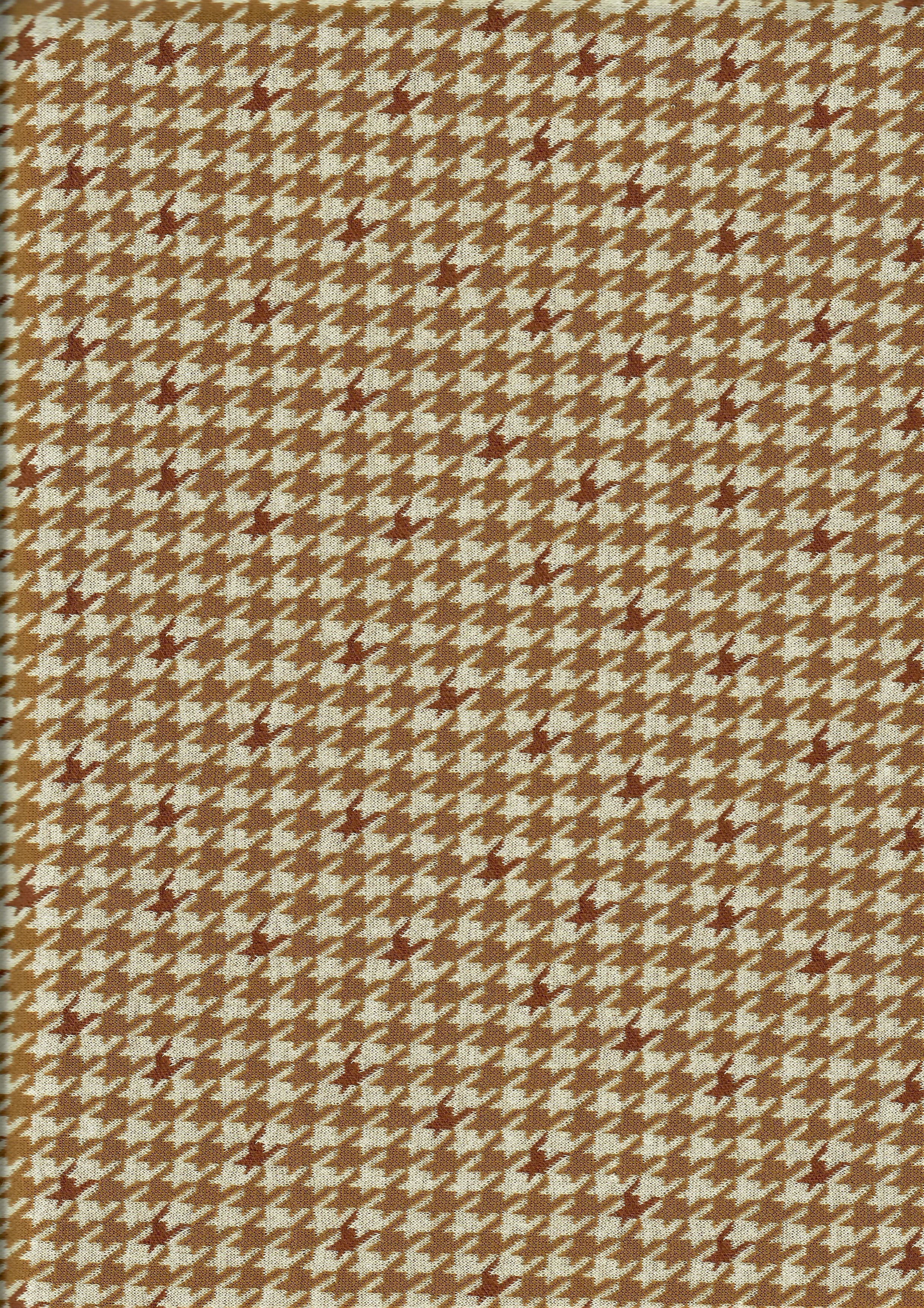 KNT4454 CAMEL/BRICK BOTTOMS DRESS HOUNDSTOOTH KNIT OUTERWEAR PANTS POLYESTER SKIRTS SOLID-B SPANDEX STRETCH YARN DYED