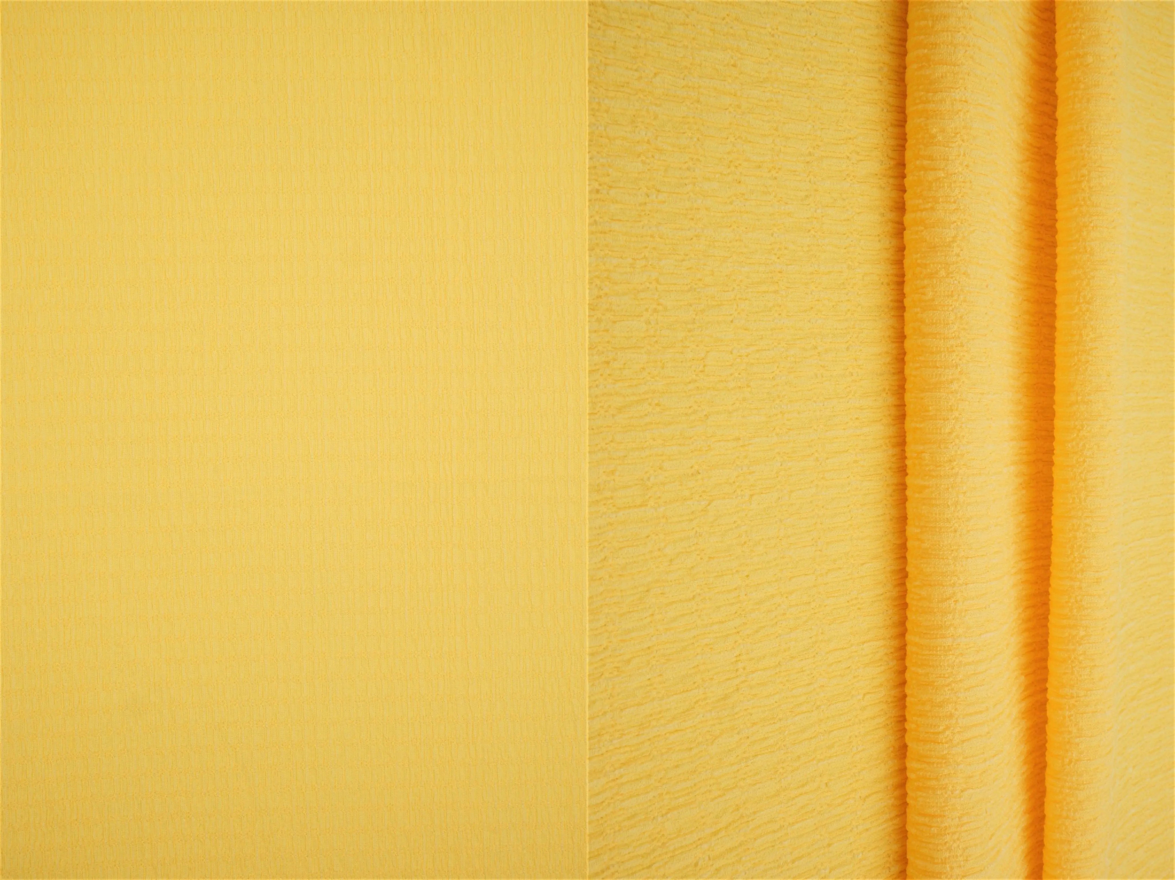 KNT4455 YELLOW BODYSUIT BOTTOMS CAMI CRINKLE DRESS JERSEY KNIT LOUNGEWEAR NO-PRINT POLYESTER SKIRTS SOLID SPANDEX STRETCH TOPS