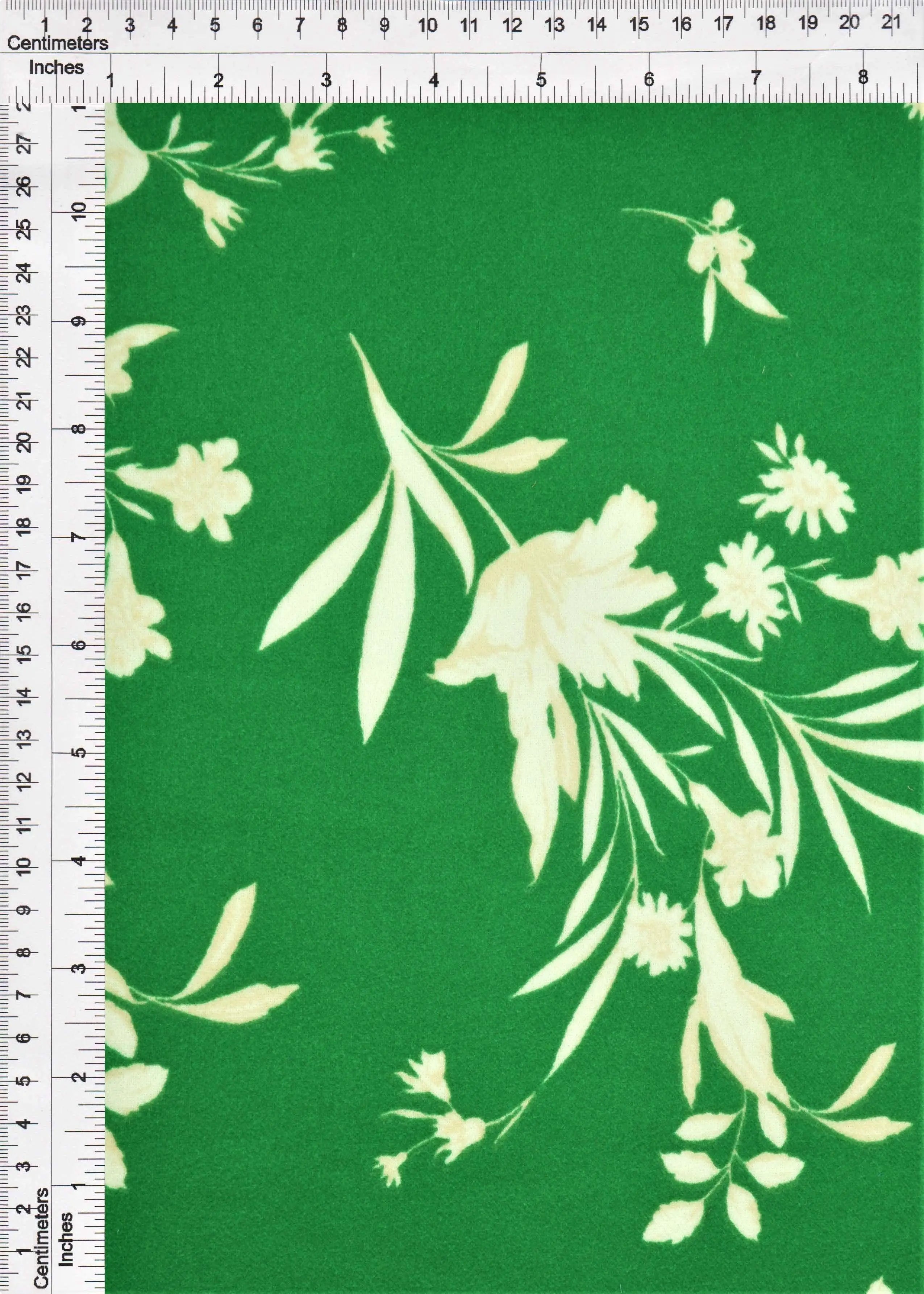 KNT3971-MS11058 GREEN FLOWER BLOUSE BODYSUIT BOTTOMS CAMI DRESS FLORAL GREEN KNIT PANTS POLYESTER PRINT SKIRTS SPANDEX STRETCH TOPS