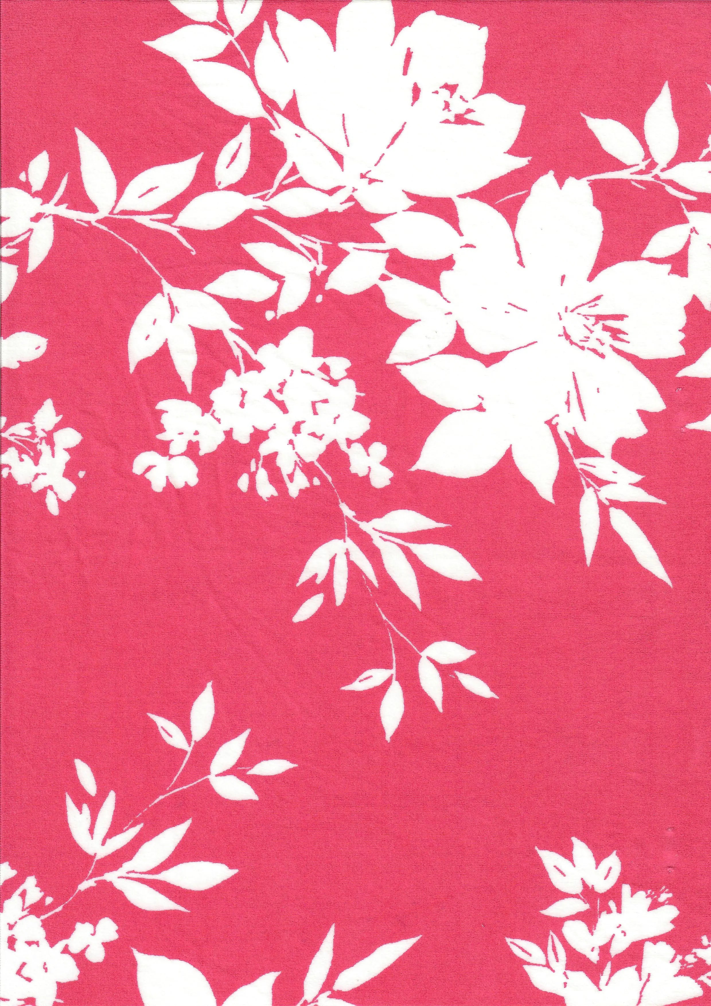 KNT1389-MS11055 PINK HOT FLOWER ACTIVEWEAR BIKER SHORTS BODYSUIT BOTTOMS CAMI DRESS DTY FLORAL FUSCHIA KNIT LOUNGEWEAR PANTS PINK POLYESTER PRINT SKIRTS SPANDEX STRETCH T-SHIRT TOPS TUNICS WHITE