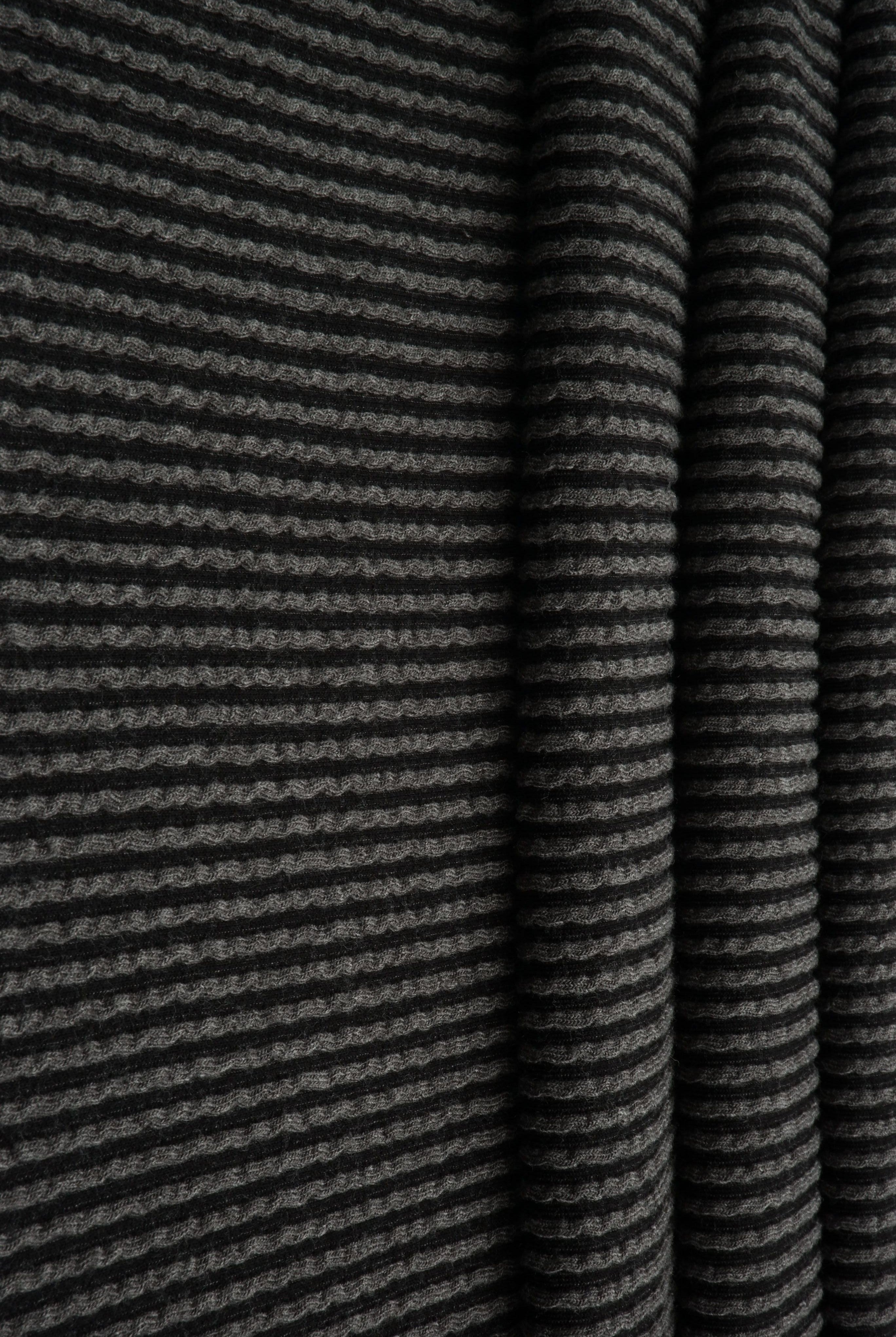 KNT4463 CHARCOAL BODYSUIT BOTTOMS CAMI DOUBLE KNIT DRESS GREY JACQUARD LOUNGEWEAR NO-PRINT PANTS POLYESTER RAYON RIB SOLID SPANDEX STRETCH SWEATER T-SHIRT URBAN