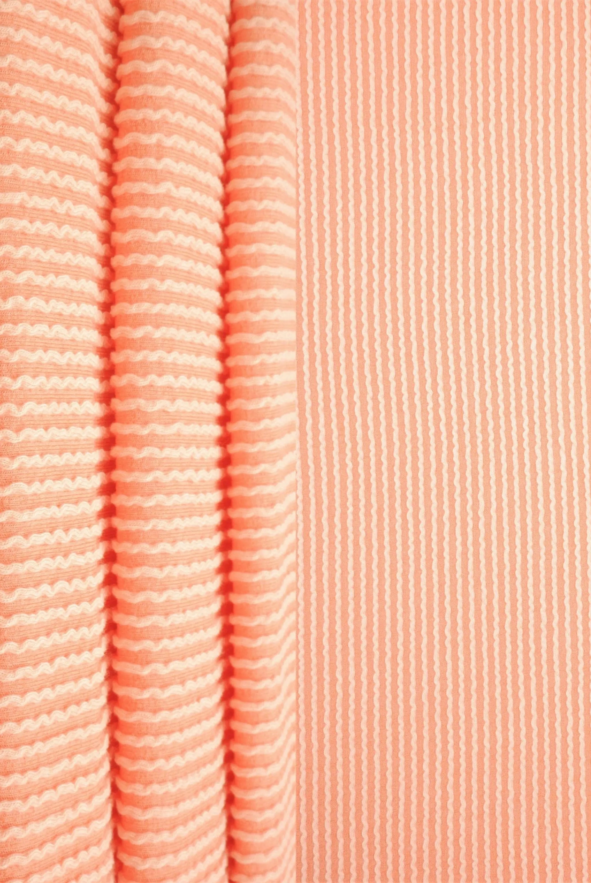 KNT4463 PEACH BODYSUIT BOTTOMS CAMI DOUBLE KNIT DRESS JACQUARD LOUNGEWEAR NO-PRINT PANTS PEACH POLYESTER RAYON RIB SOLID SPANDEX STRETCH SWEATER T-SHIRT URBAN