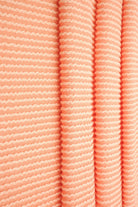 KNT4463 PEACH BODYSUIT BOTTOMS CAMI DOUBLE KNIT DRESS JACQUARD LOUNGEWEAR NO-PRINT PANTS PEACH POLYESTER RAYON RIB SOLID SPANDEX STRETCH SWEATER T-SHIRT URBAN