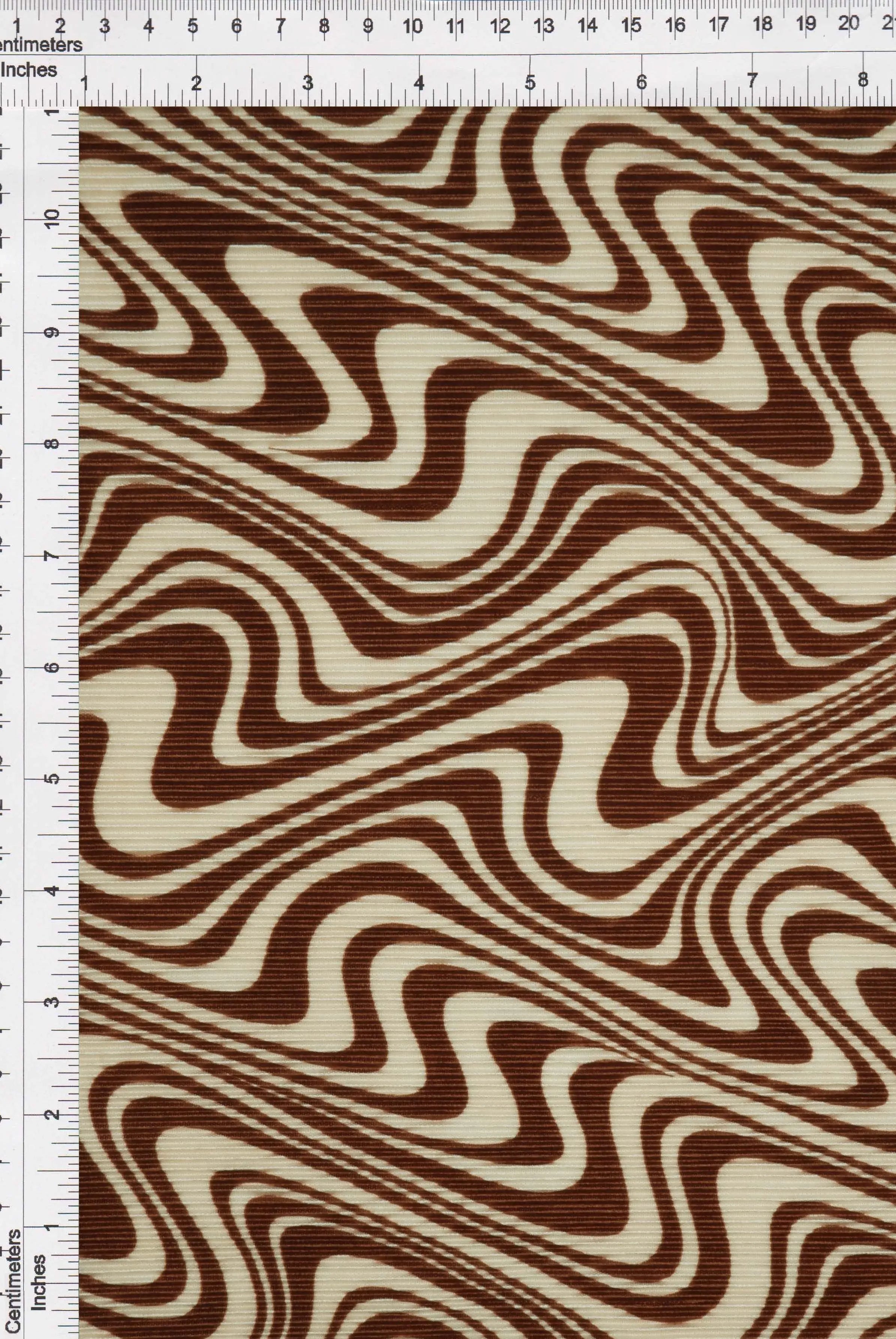 KNT3696-Q20611B BROWN/SAND ABSTRACT BLOUSE BODYSUIT BOTTOMS CAMI DRESS GEOMETRIC KNIT PANTS PLEATED POLYESTER PRINT SKIRTS STRETCH TOPS ZEBRA