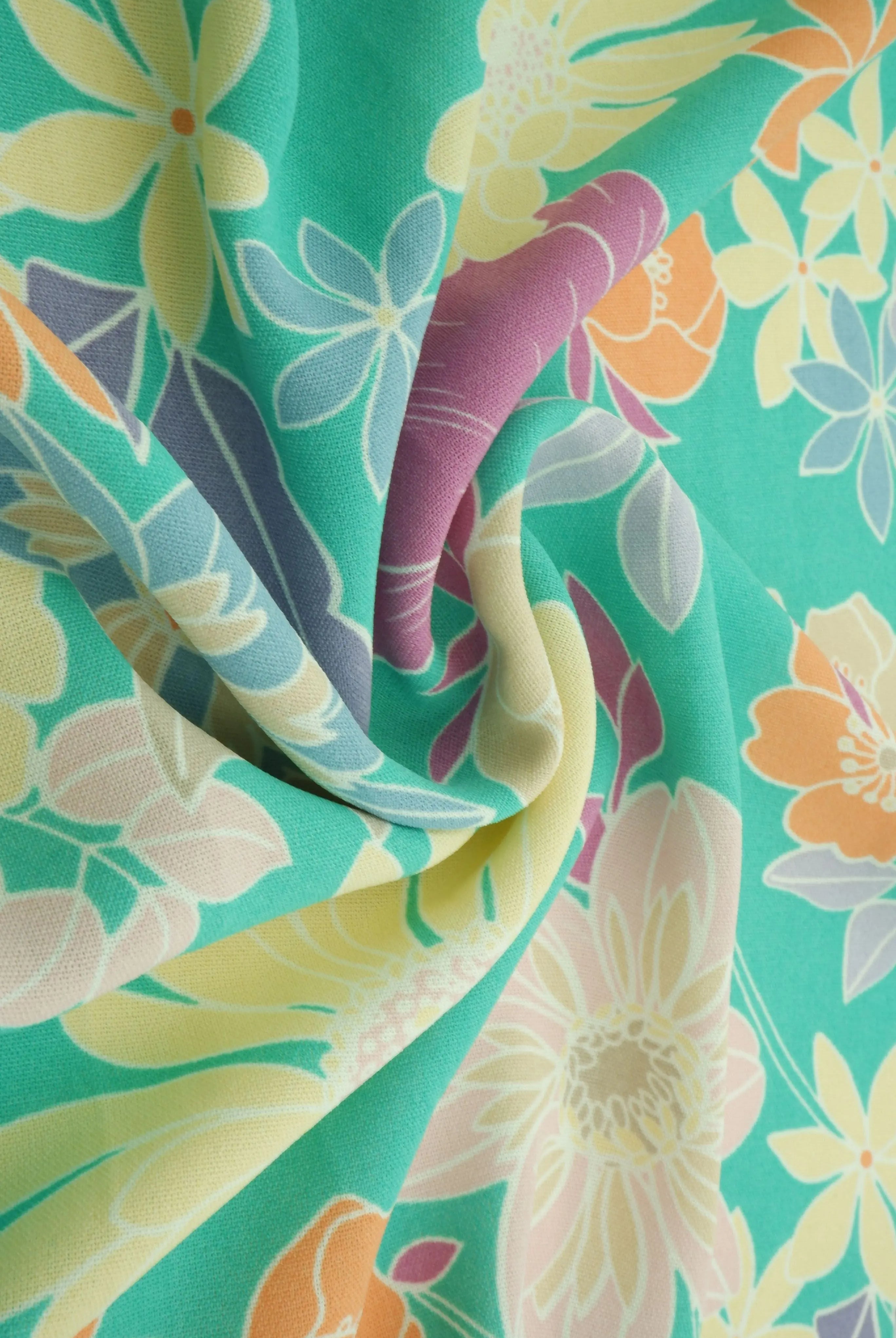 POP4178-MS11067 JADE FLOWER AIRFLOW BLOUSE BLUE BODYSUIT BOTTOMS CAMI CEY DRESS FLORAL LOUNGEWEAR PANTS PEACH PINK POLYESTER PRINT SKIRTS SUBLIMATION TOPS WOVEN