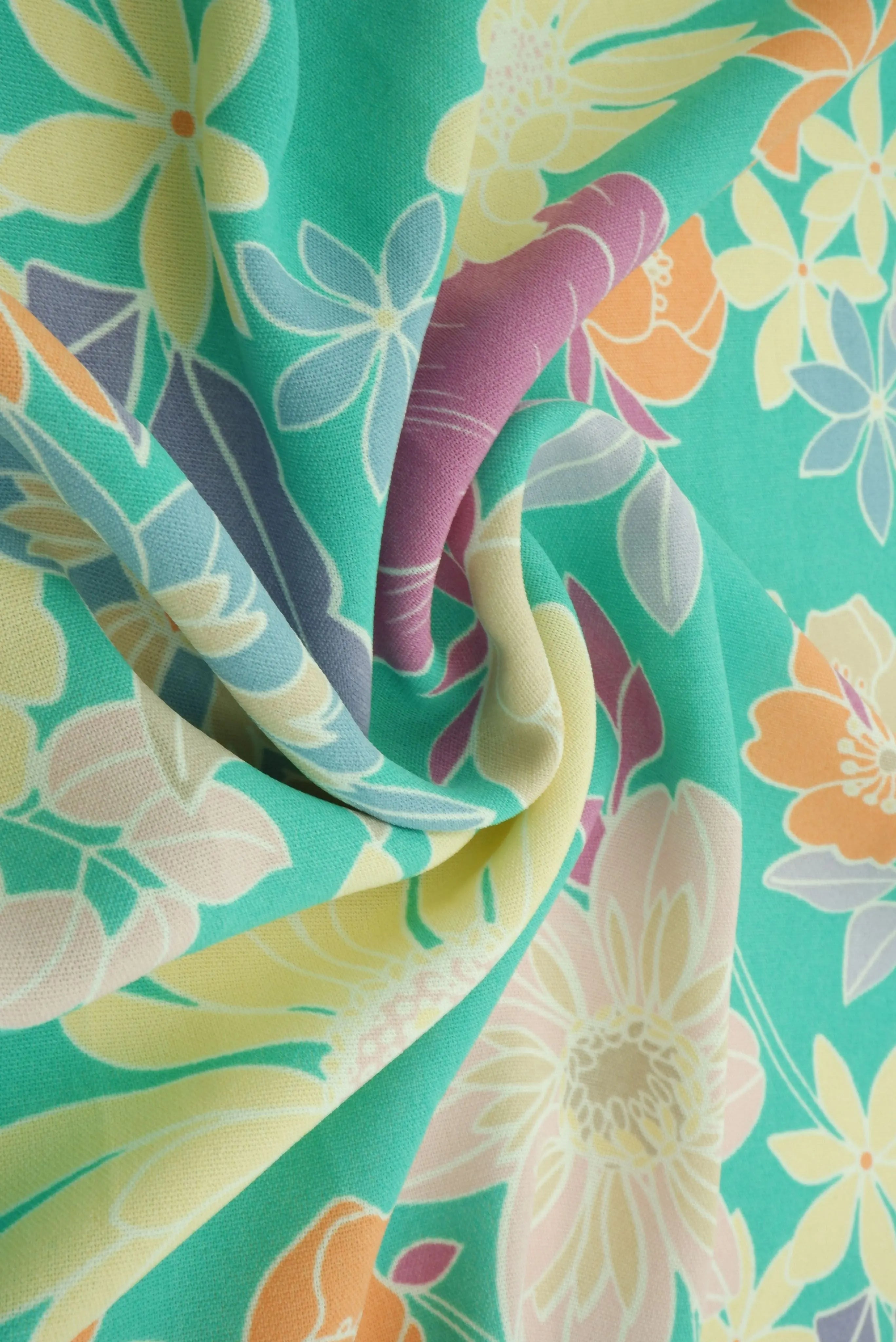 POP4178-MS11067 JADE FLOWER AIRFLOW BLOUSE BLUE BODYSUIT BOTTOMS CAMI CEY DRESS FLORAL LOUNGEWEAR PANTS PEACH PINK POLYESTER PRINT SKIRTS SUBLIMATION TOPS WOVEN