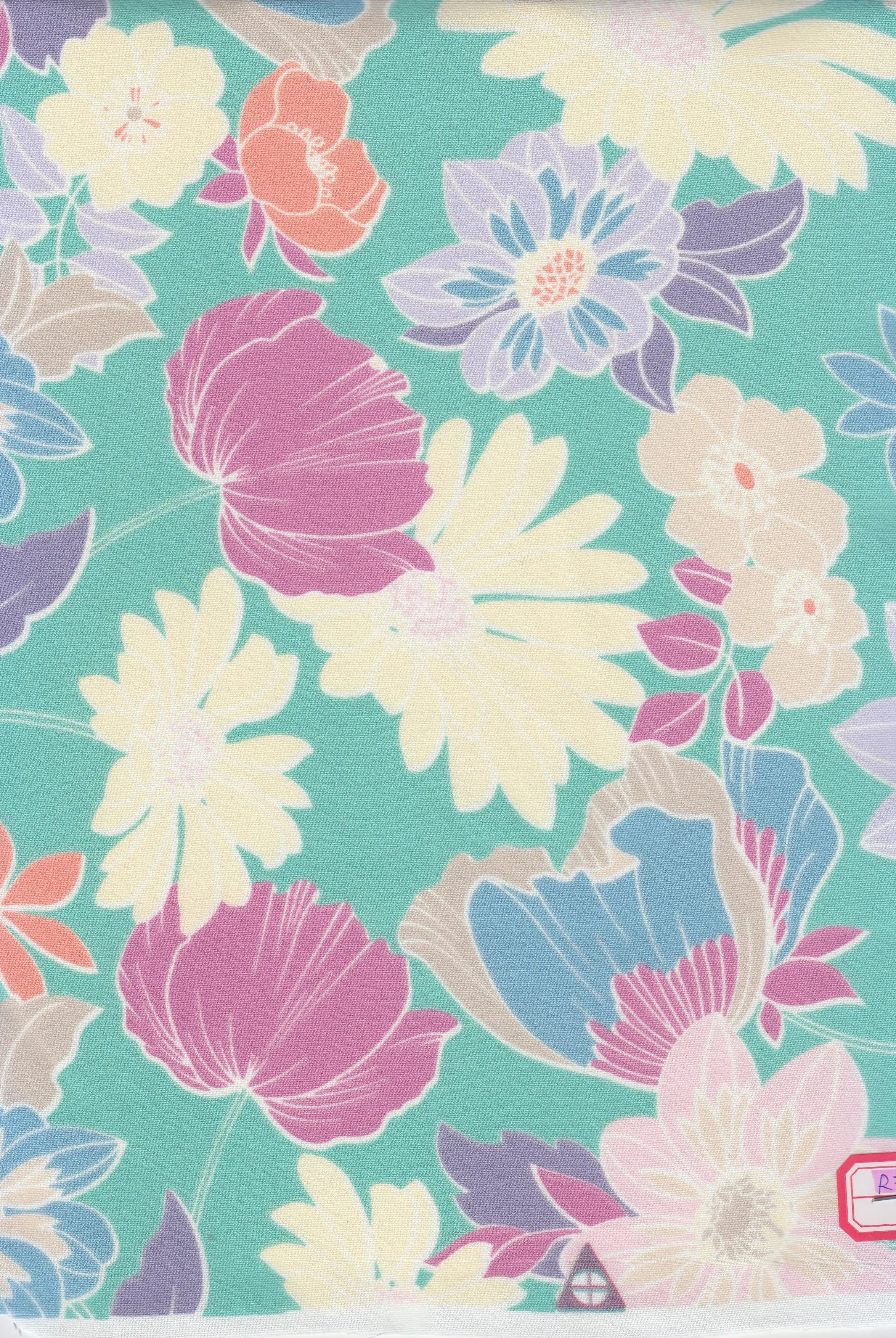 POP4178-MS11067 JADE FLOWER AIRFLOW BLOUSE BLUE BODYSUIT BOTTOMS CAMI CEY DRESS FLORAL LOUNGEWEAR PANTS PEACH PINK POLYESTER PRINT SKIRTS SUBLIMATION TOPS WOVEN