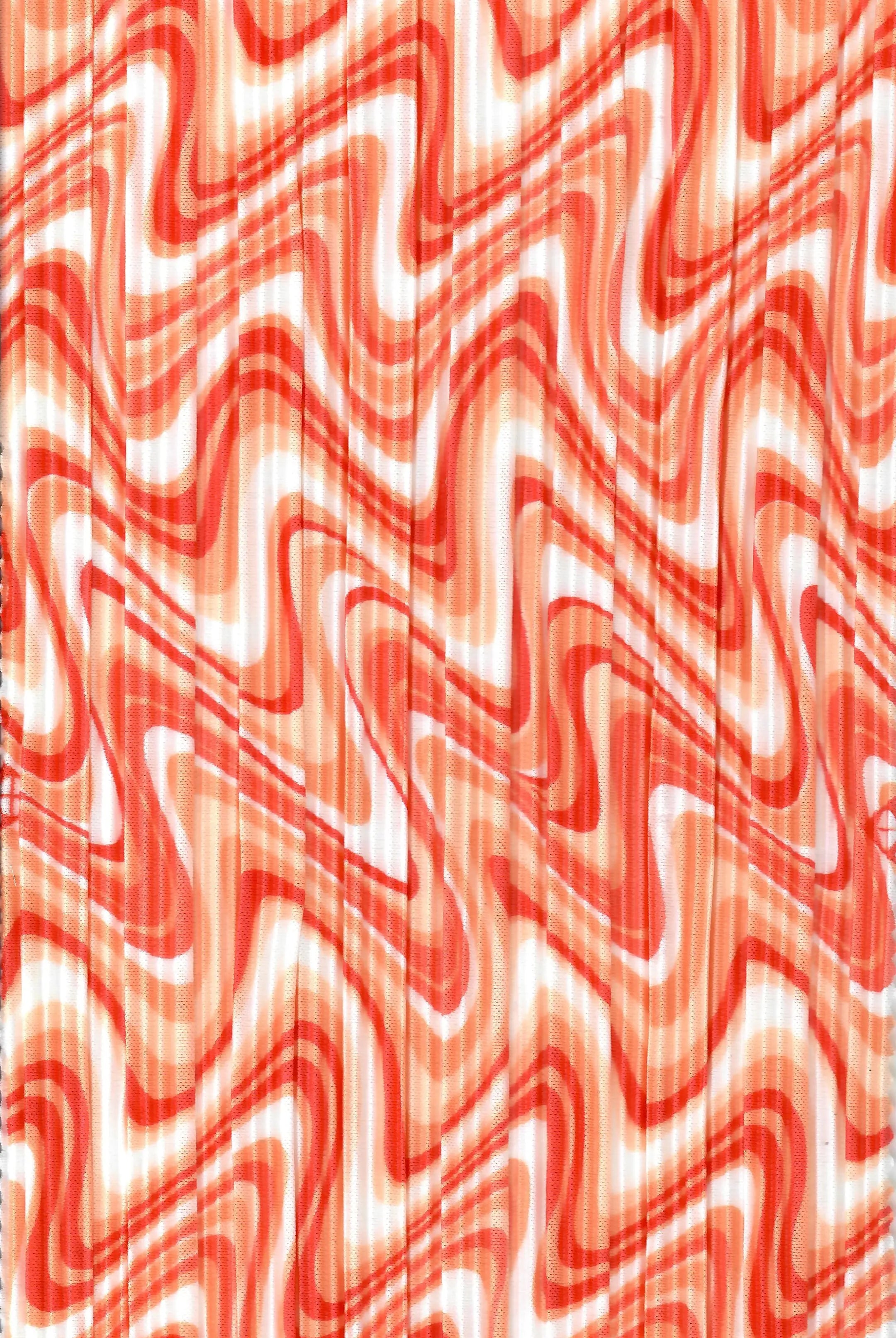 KNT4470-Q20501B ORANGE ABSTRACT BLOUSE BODRE BODYSUIT BOTTOMS CAMI DRESS GEOMETRIC INTERLOCK KNIT PANTS PLEATED POLYESTER PRINT SKIRTS STRETCH TOPS