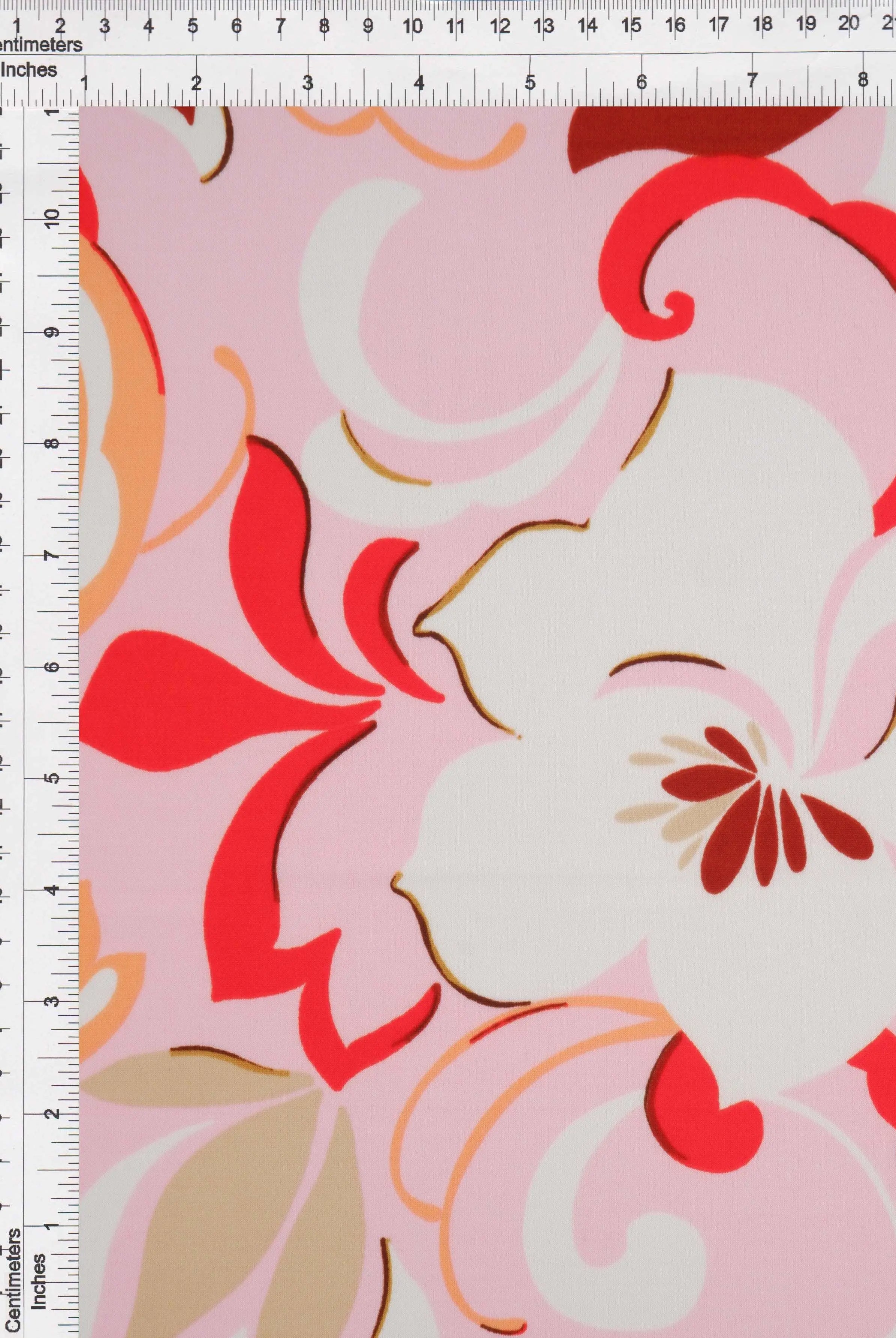 ITY-MS11112B PINK FLOWER BIG BLOUSE BODYSUIT BOTTOMS CAMI DRESS FLORAL ITY KOREAN KNIT PANTS POLYESTER PRINT SKIRTS SPANDEX TOPS VINTAGE