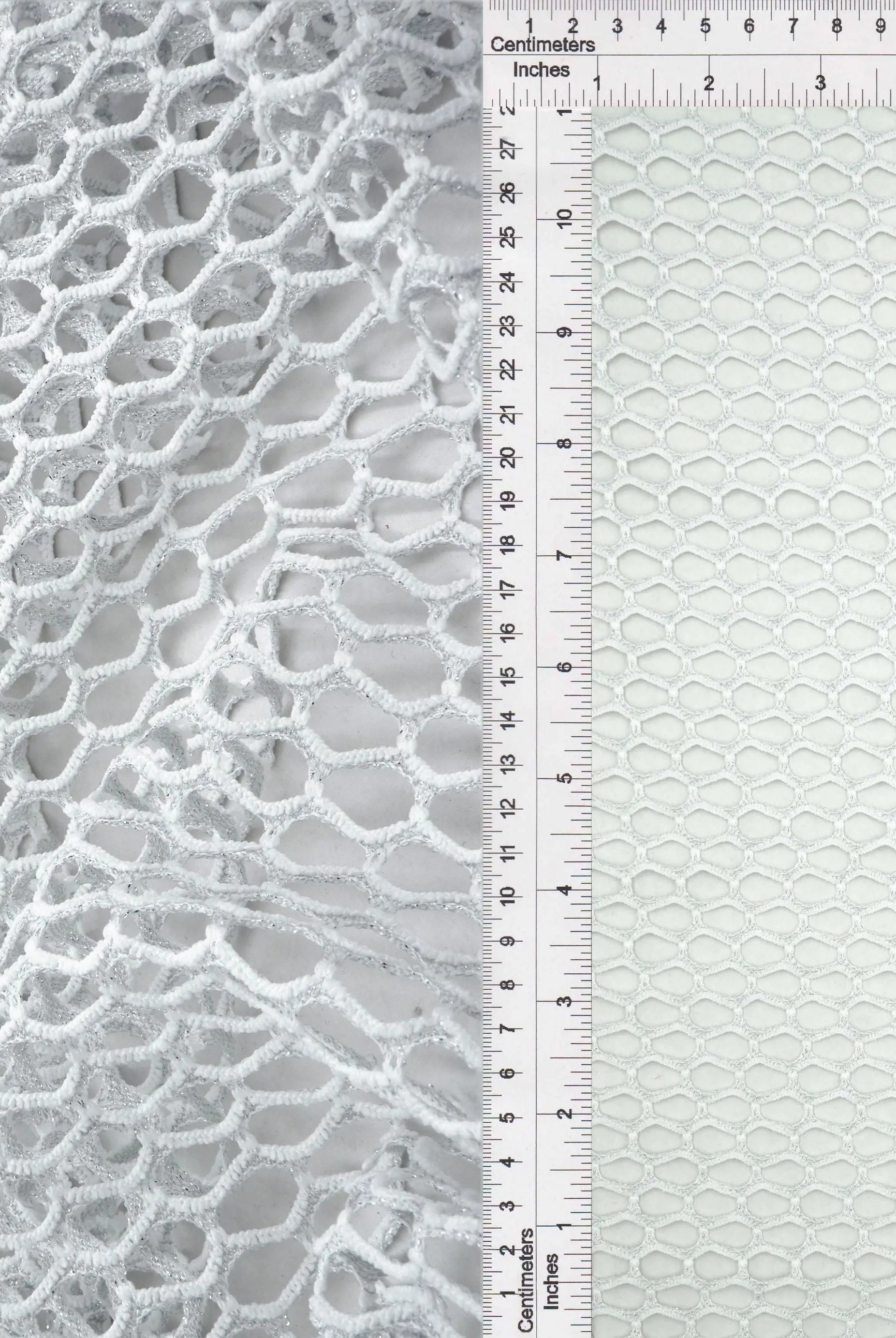 MESH-4467 WHT/SILVER BLOUSE BODYSUIT CAMI FLOCKING LOUNGEWEAR LUREX MESH NO-PRINT POLYESTER SILVER SOLID SPANDEX STRETCH TOPS TUNICS WHITE