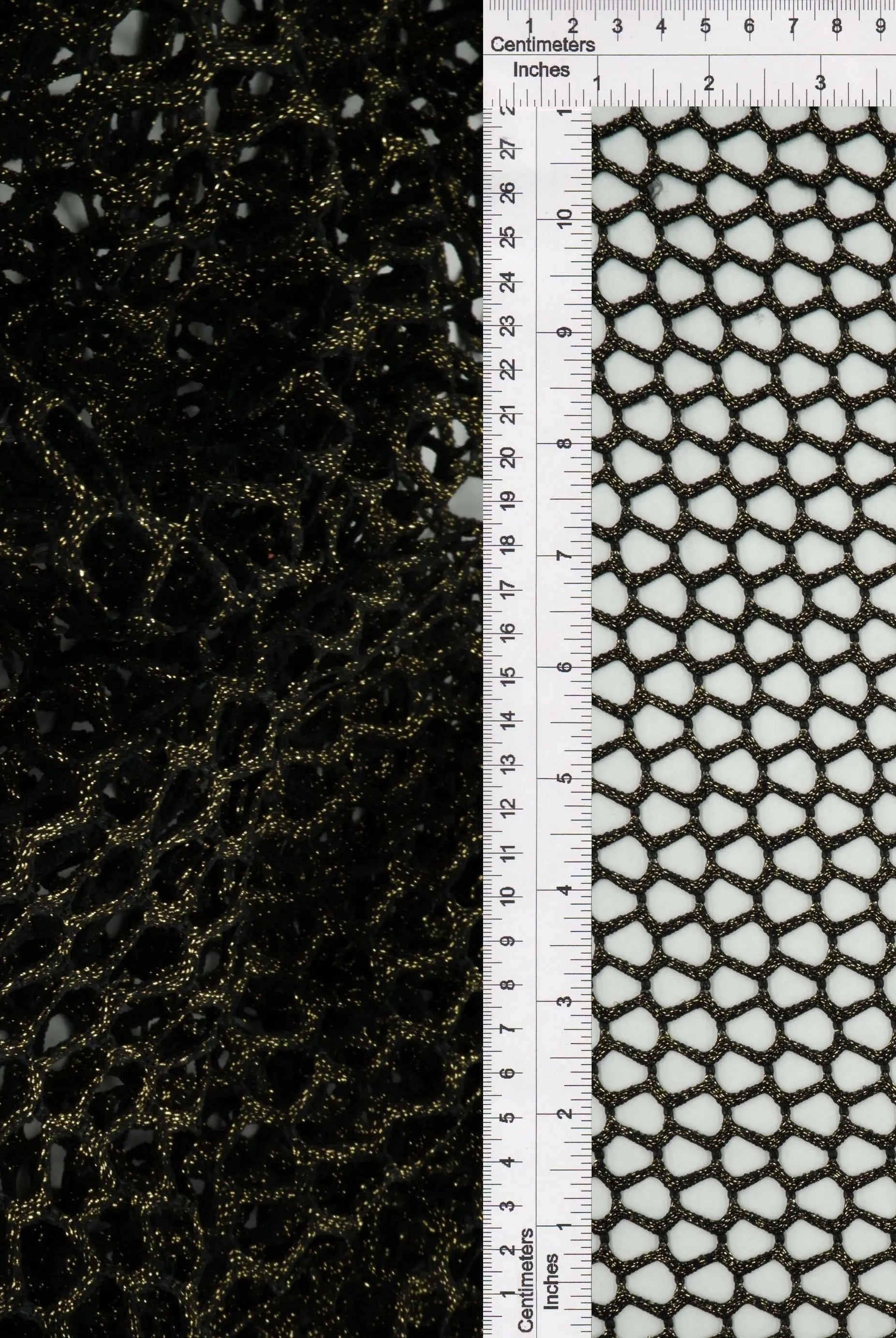 MESH-4467 BLK/GOLD BLACK BLOUSE BODYSUIT CAMI FLOCKING GOLD LOUNGEWEAR LUREX MESH NO-PRINT POLYESTER SOLID SPANDEX STRETCH TOPS TUNICS