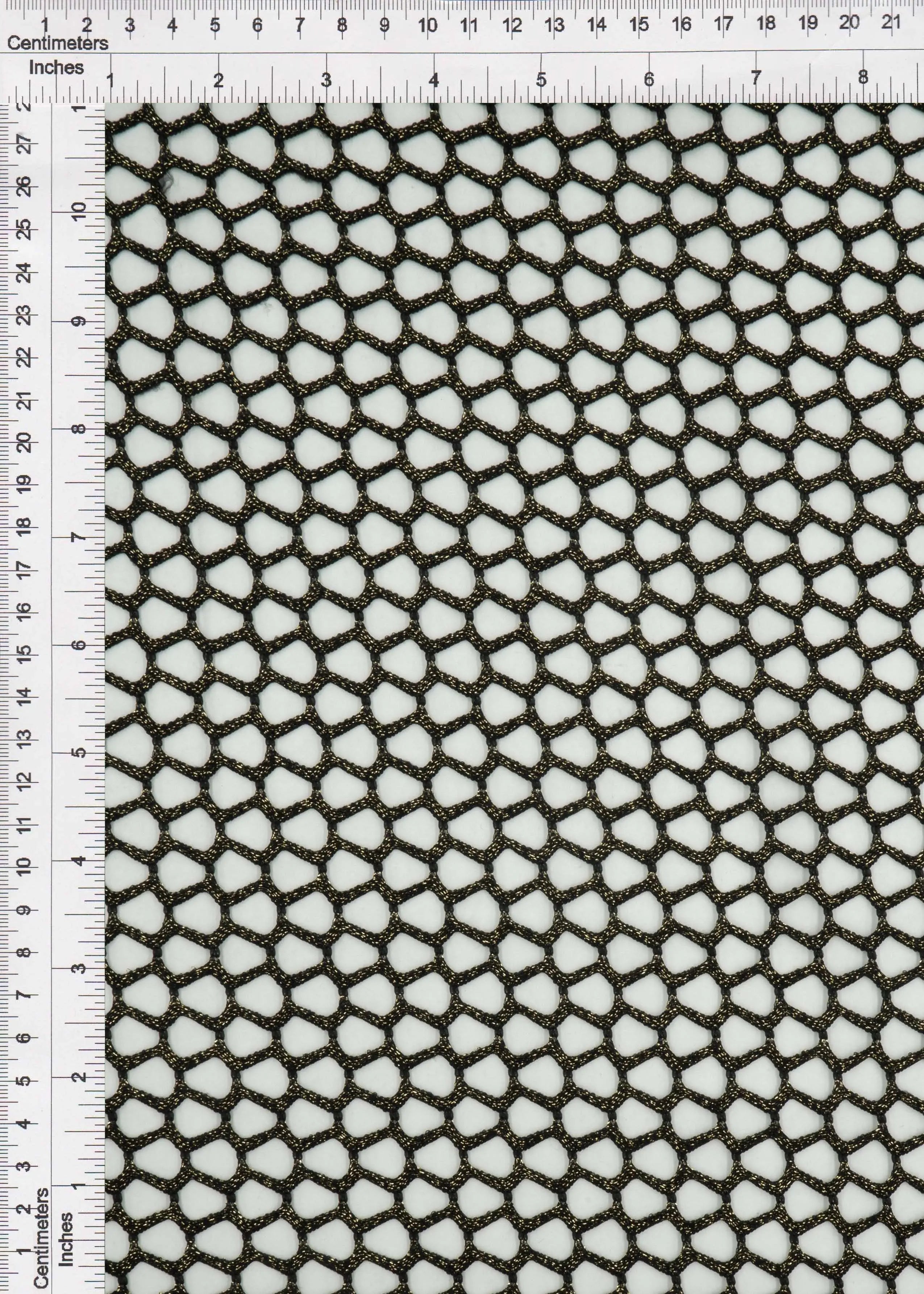 MESH-4467 BLK/GOLD BLACK BLOUSE BODYSUIT CAMI FLOCKING GOLD LOUNGEWEAR LUREX MESH NO-PRINT POLYESTER SOLID SPANDEX STRETCH TOPS TUNICS