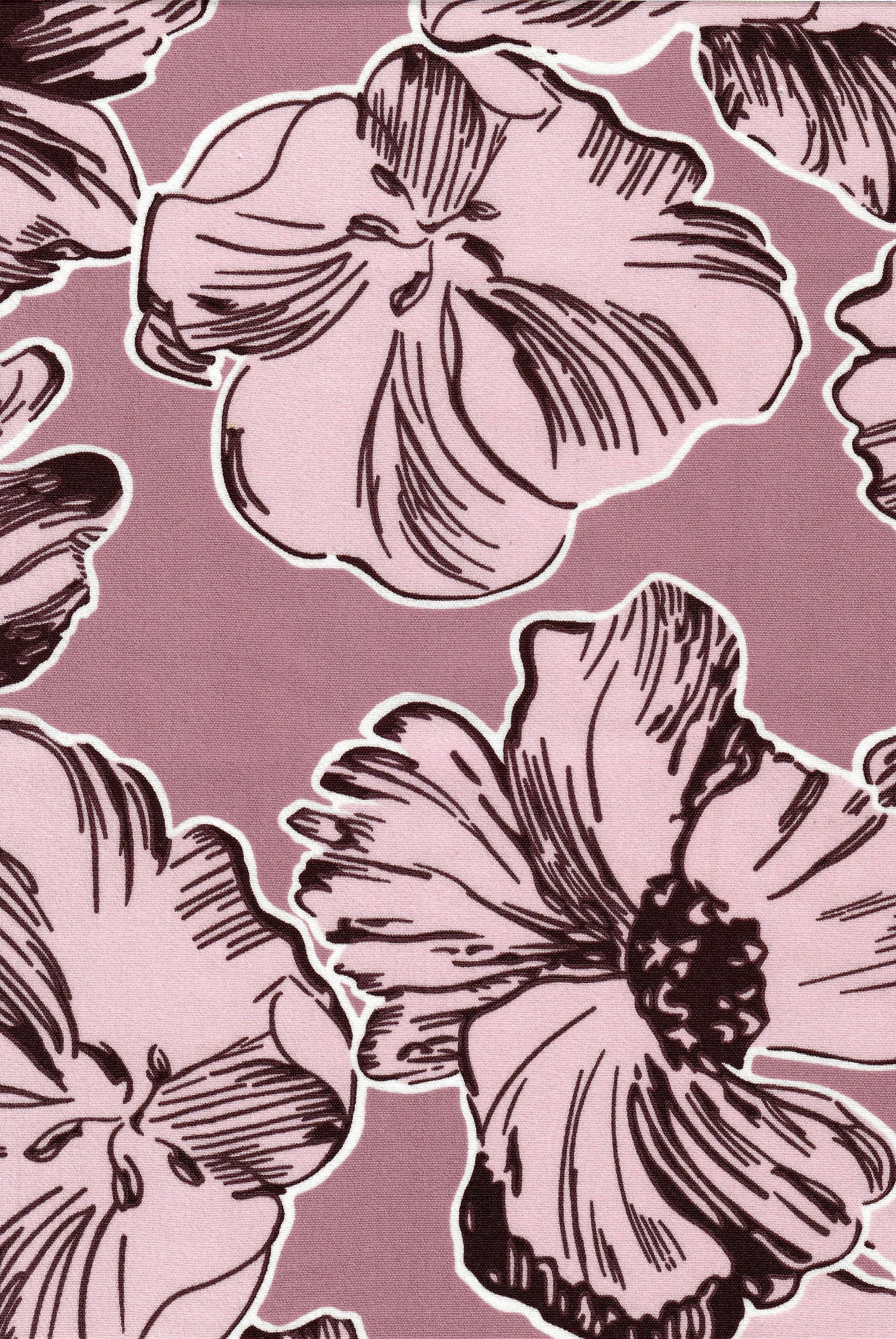 POP4178-MS11099 MAUVE FLOWER AIRFLOW BIG BLOUSE BODYSUIT BOTTOMS CAMI CEY DRESS FLORAL LOUNGEWEAR PANTS POLYESTER PRINT SKIRTS SUBLIMATION TOPS WOVEN