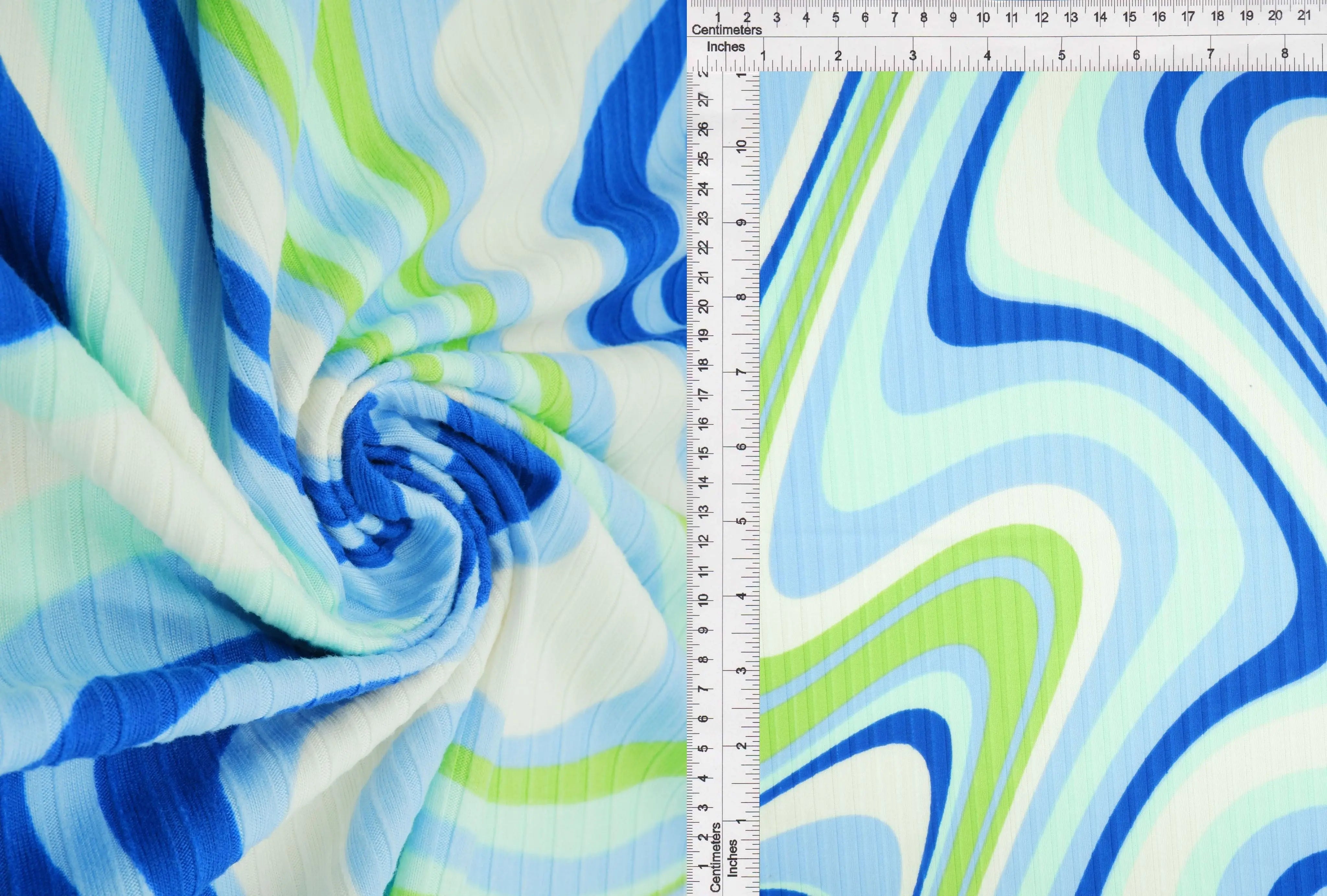 KNT4135-Q20501 ROYAL ABSTRACT AQUA BIKER SHORTS BLUE BODYSUIT BOTTOMS CAMI DRESS IVORY KNIT LOUNGEWEAR NAVY PANTS POLYESTER PRINT RIBBED 8X3 SPANDEX STRETCH SUBLIMATION T-SHIRT TIE-DYE TOPS TUNICS