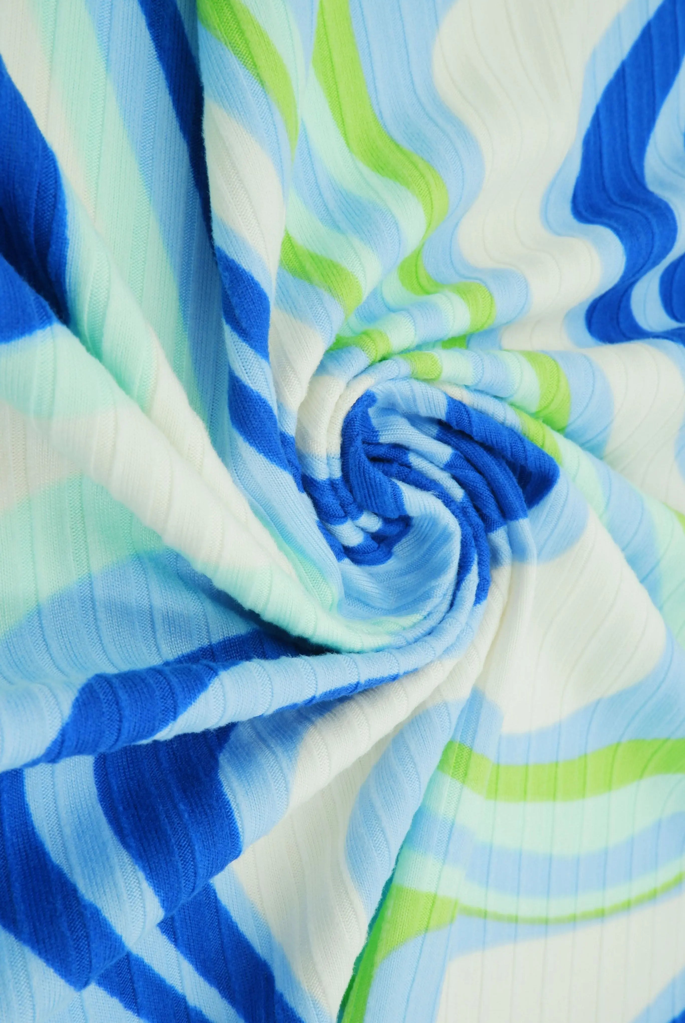 KNT4135-Q20501 ROYAL ABSTRACT AQUA BIKER SHORTS BLUE BODYSUIT BOTTOMS CAMI DRESS IVORY KNIT LOUNGEWEAR NAVY PANTS POLYESTER PRINT RIBBED 8X3 SPANDEX STRETCH SUBLIMATION T-SHIRT TIE-DYE TOPS TUNICS